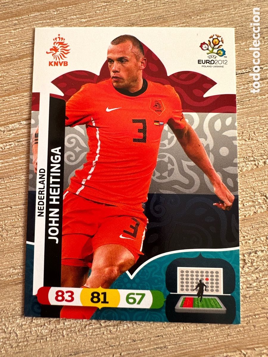 Cartas Colecion&aacute;veis: JOHN HEITINGA PAISES BAJOS 134 ADRENALYN XL EURO 2012 POLONIA UCRANIA PANINI