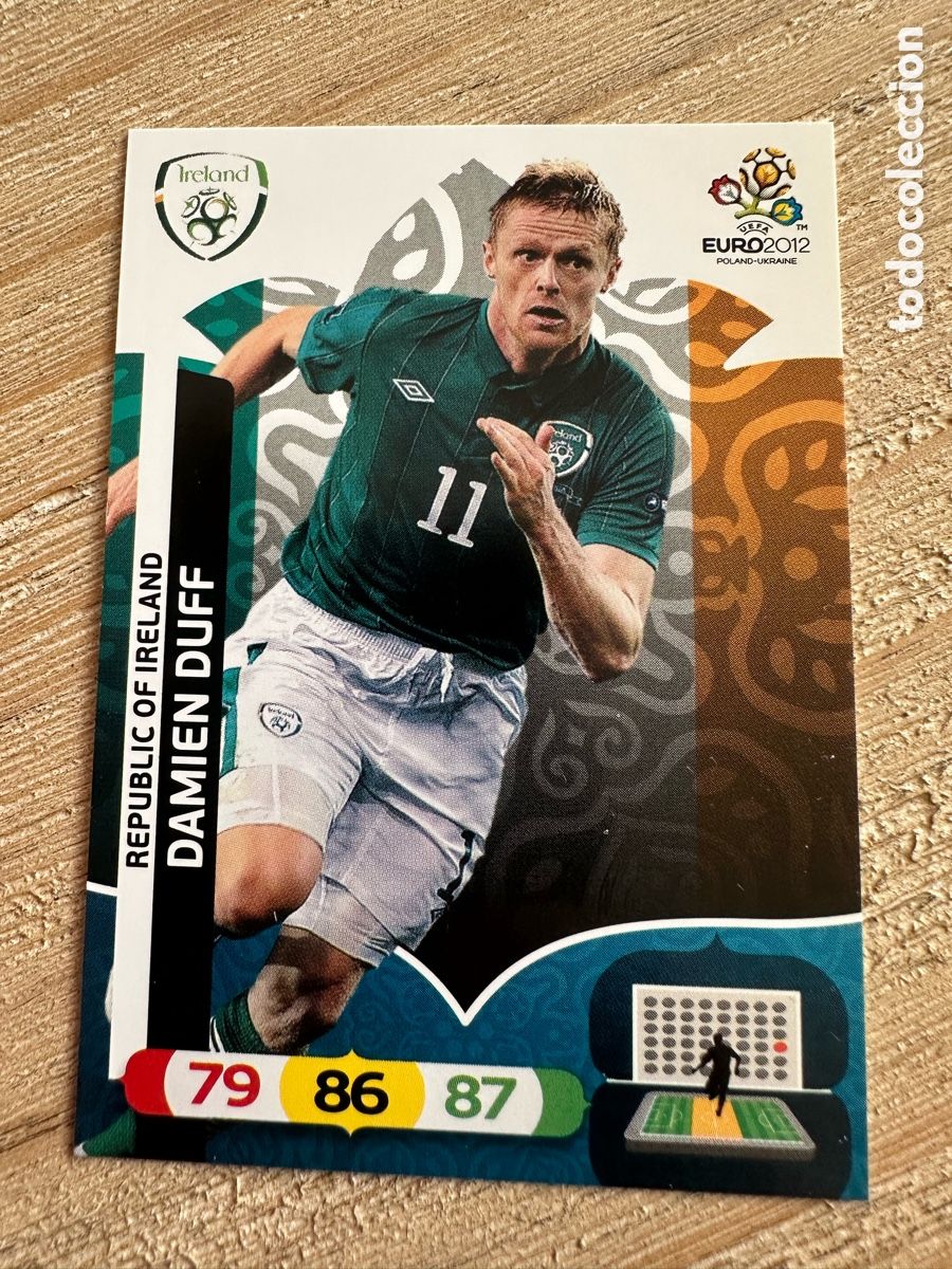 Figurine Collezionabili: DAMIEN DUFF IRLANDA 186 ADRENALYN XL EURO 2012 POLONIA UCRANIA PANINI