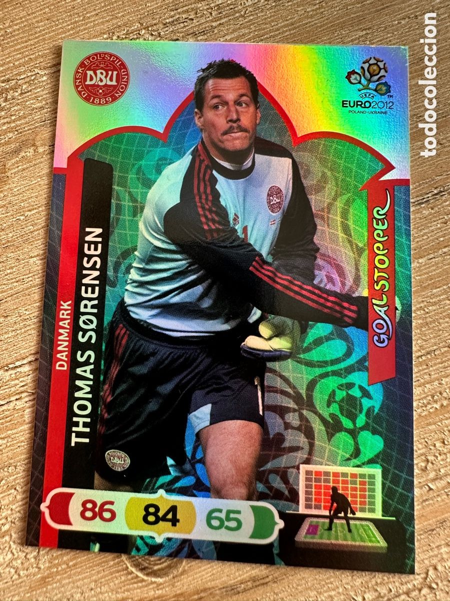 Cartas Colecion&aacute;veis: THOMAS SORENSEN DINAMARCA GOAL STOPPER ADRENALYN XL EURO 2012 POLONIA UCRANIA PANINI