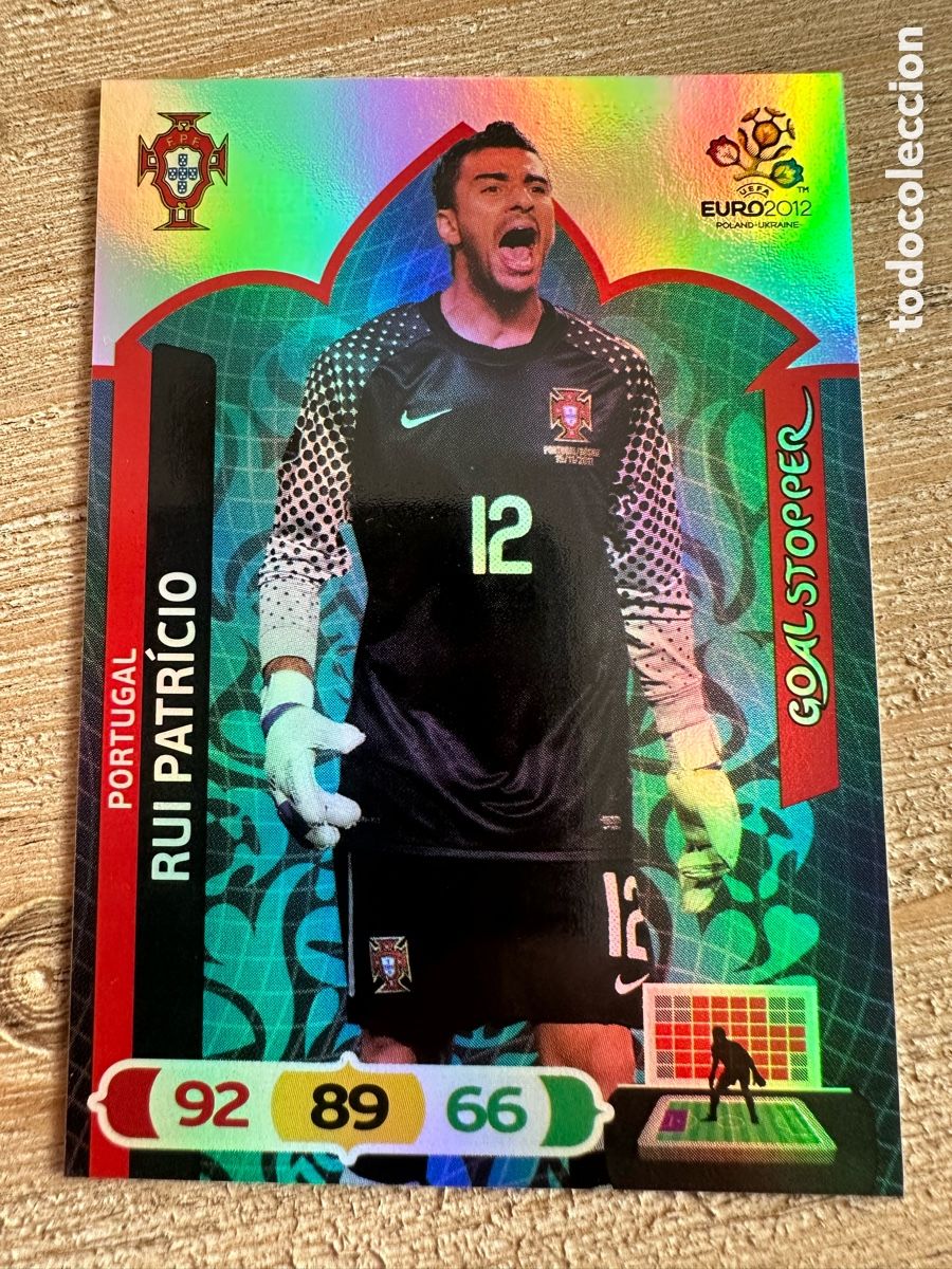 Cartas Colecion&aacute;veis: RUI PATRICIO PORTUGAL GOAL STOPPER ADRENALYN XL EURO 2012 POLONIA UCRANIA PANINI