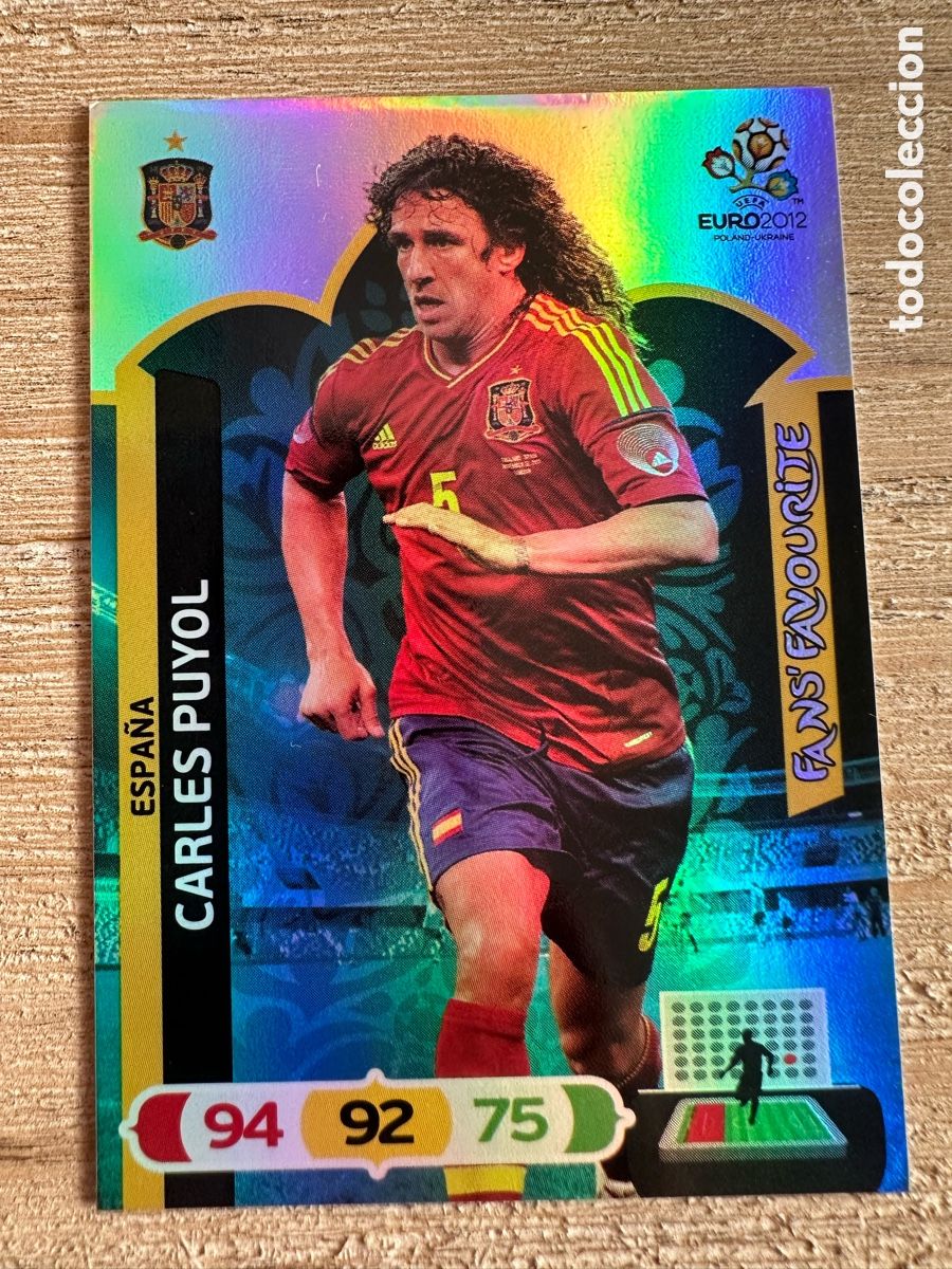 Cartas Colecion&aacute;veis: CARLES PUYOL ESPA&Ntilde;A FANS FAVOURITE ADRENALYN XL EURO 2012 POLONIA UCRANIA PANINI
