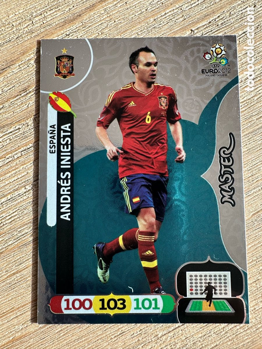 Trading Cards: ANDRES INIESTA ESPA&Ntilde;A MASTER ADRENALYN XL EURO 2012 POLONIA UCRANIA PANINI