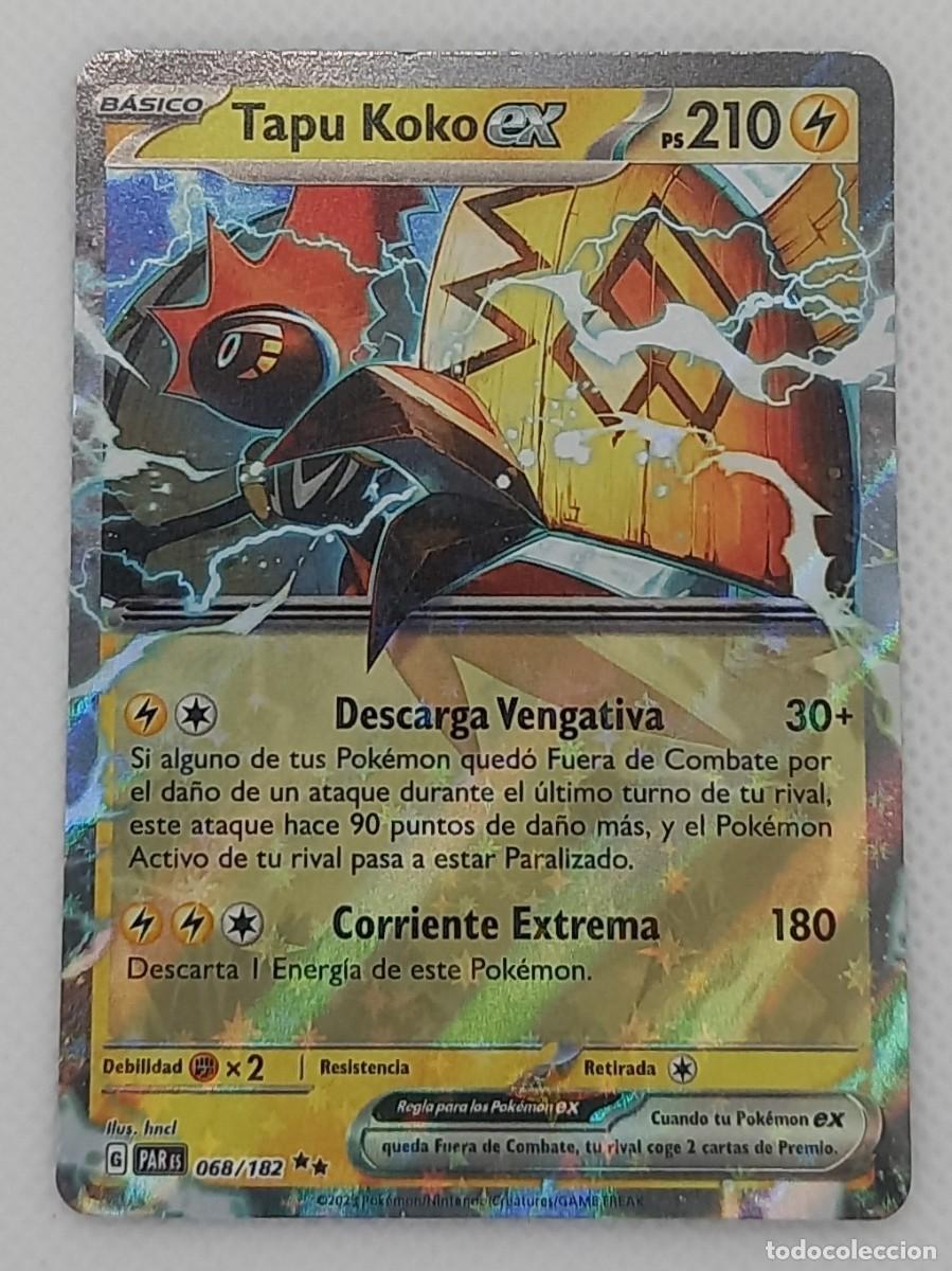 Trading Cards: Carta Pok&eacute;mon - Tapu Koko ex 216/197 Double Rare - Brecha Parad&oacute;jica - 2023