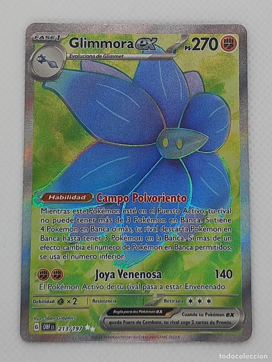 Trading Cards: Carta Pok&eacute;mon - Glimmora ex 213/197 Ultra Rare - Obsidiana en Llamas - 2023