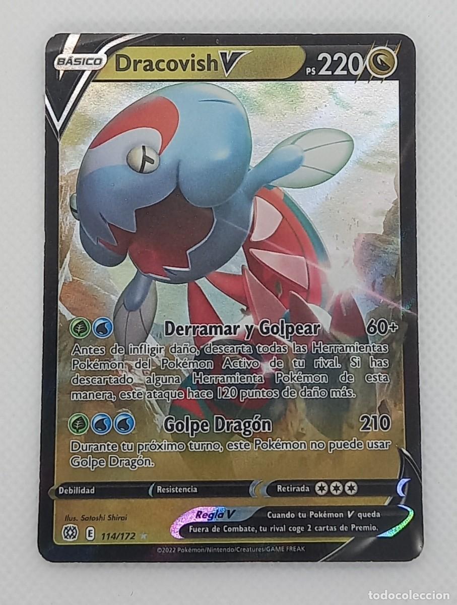 Trading Cards: Carta Pok&eacute;mon - Dracovish V 114/172 Ultra Rare - Astros Brillantes - 2022