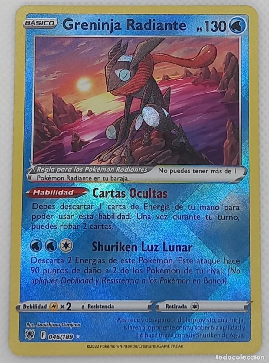 Trading Cards: Carta Pok&eacute;mon - Greninja Radiante 046/189 Radiant Rare - Resplandor Astral - 2022