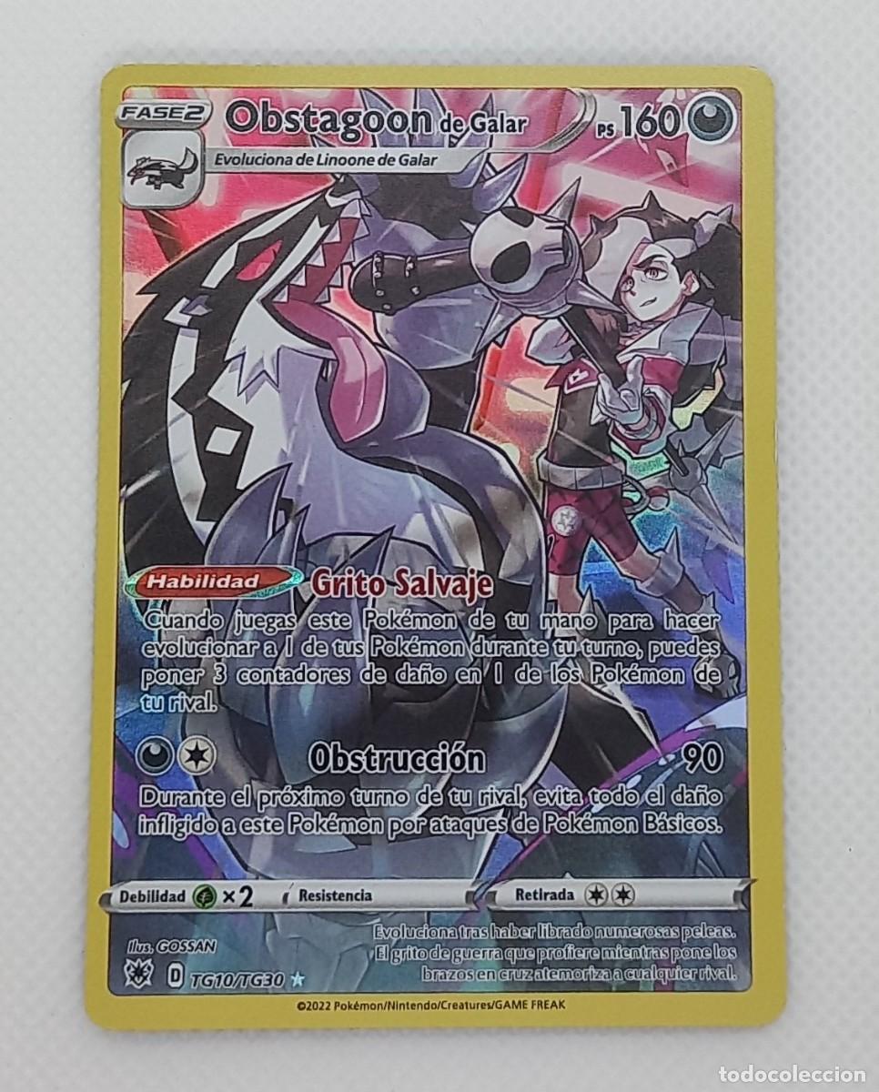 Trading Cards: Carta Pok&eacute;mon - Obstagoon de Galar TG10/TG30 Trainer Gallery Holo Rare - Resplandor Astral - 2022