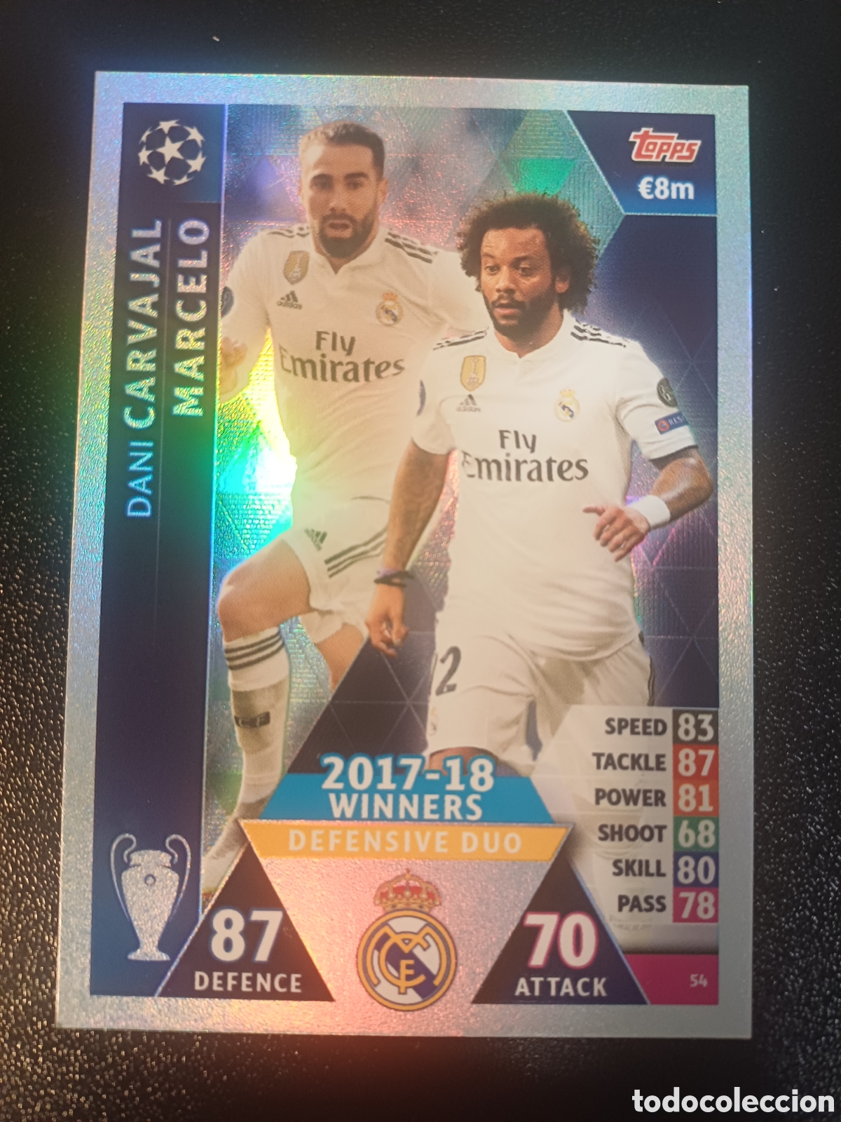 Sammelkarten: #054 CARVAJL MARCELO DEFENSIVE DUO REAL MADRID FC TOPPS MATCH ATTAX 2018/19
