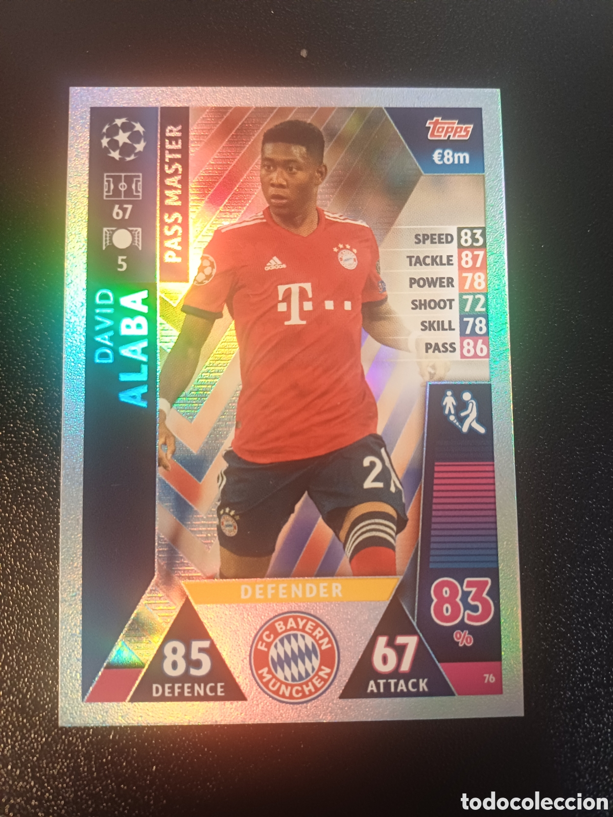 Sammelkarten: #076 DAVID ALABA FC BAYERN MUNCHEN FC TOPPS MATCH ATTAX 2018/19