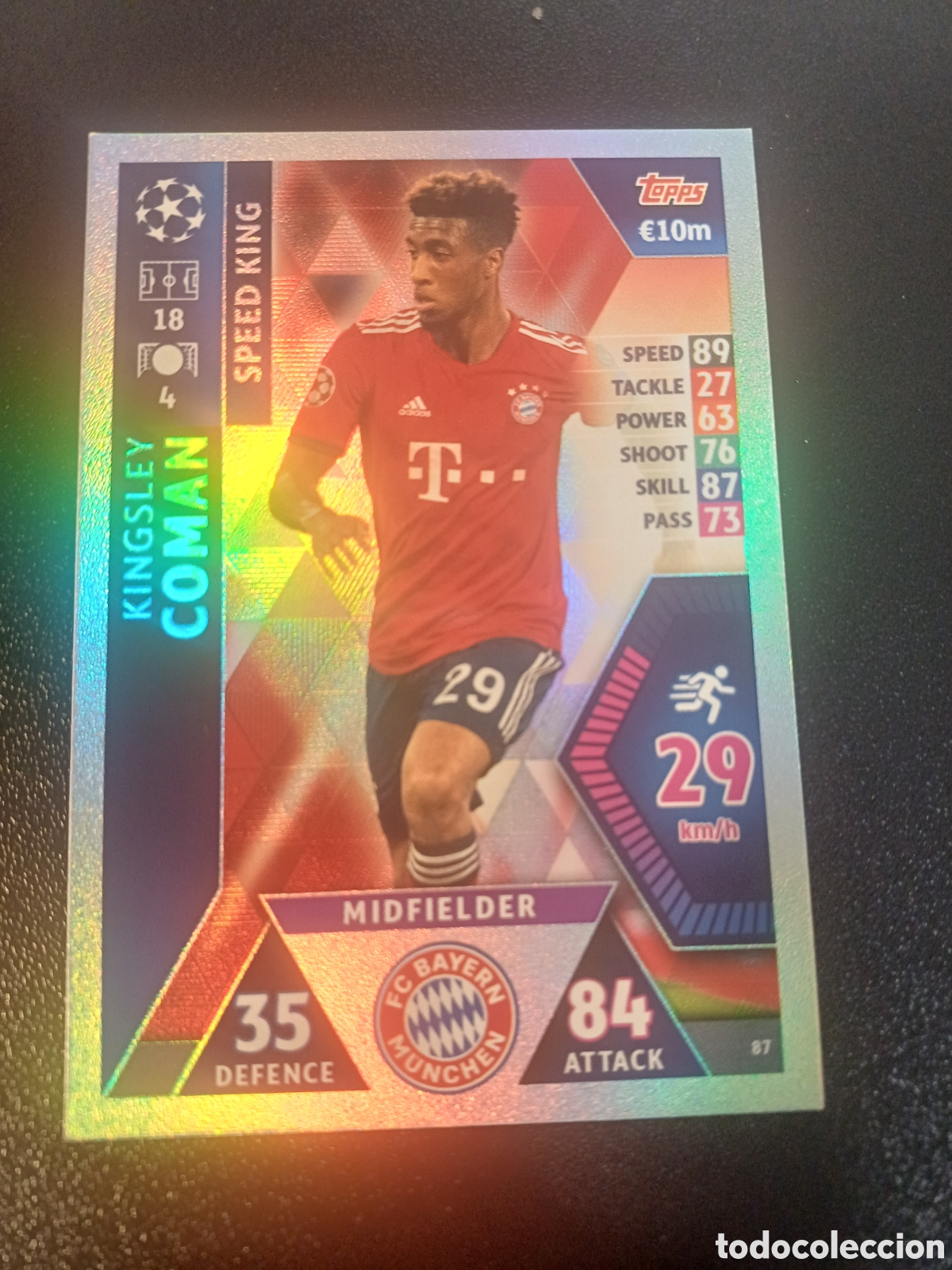 Sammelkarten: #087 KINGSLEY SPEED KING FC BAYERN MUNCHEN FC TOPPS MATCH ATTAX 2018/19