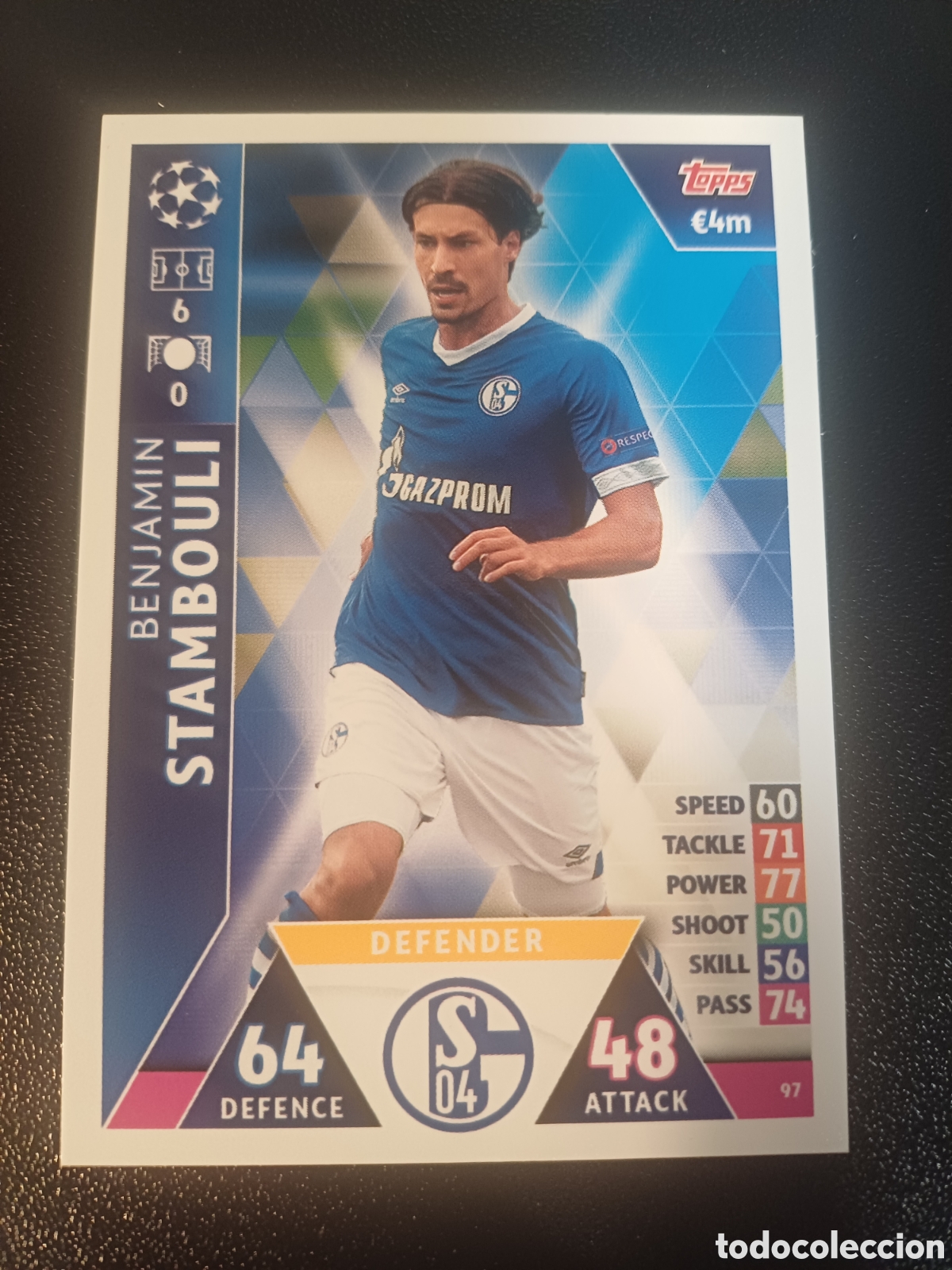 Trading Cards: #097 BENJAMIN STAMBOULI FC SCHALKE 04 TOPPS MATCH ATTAX 2018/19