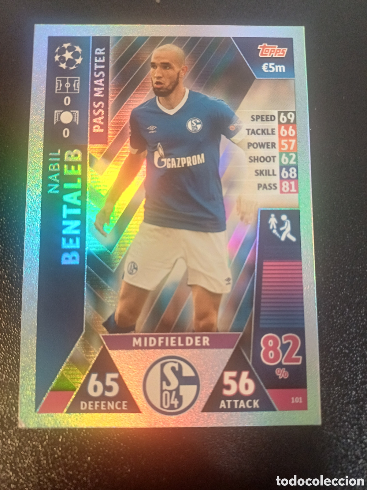 Trading Cards: #101 NABIL BENTALEB PASS MASTER FC SCHALKE 04 TOPPS MATCH ATTAX 2018/19