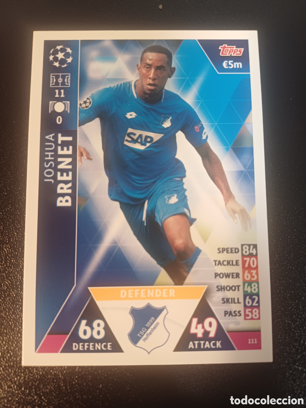 Trading Cards: #111 JOSHUA BRENET TSG 1899 HOFFENHEIM TOPPS MATCH ATTAX 2018/19