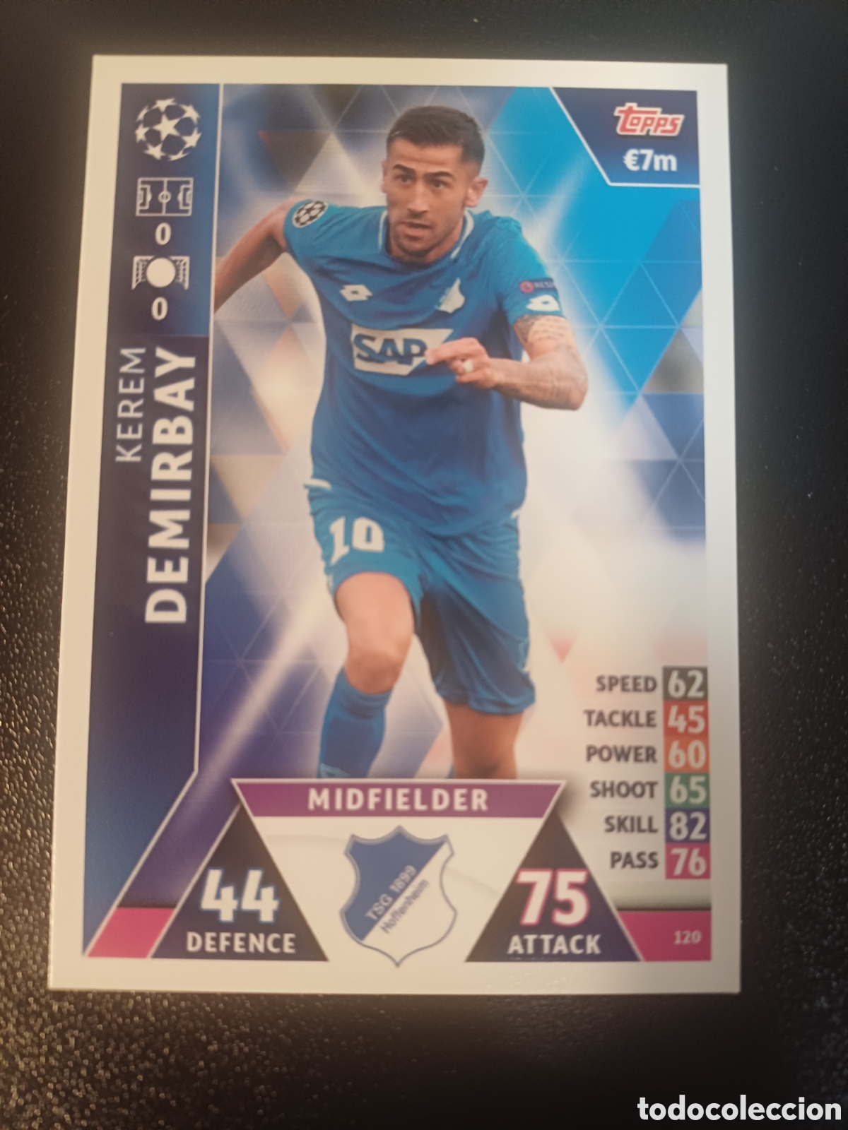 Cartas Colecion&aacute;veis: #120 KAREM DEMIRBAY TSG 1899 HOFFENHEIM TOPPS MATCH ATTAX 2018/19
