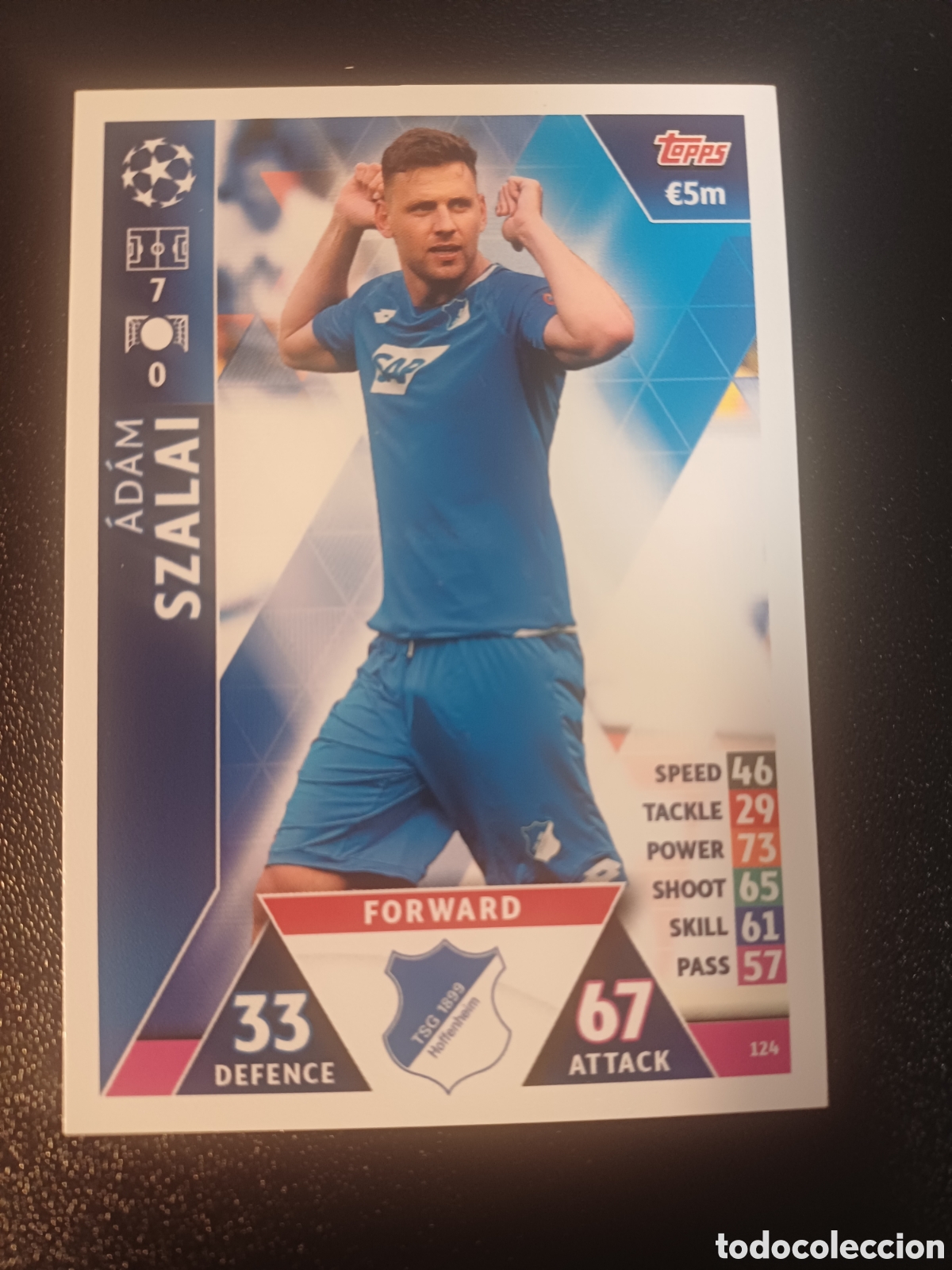 Cartas Colecion&aacute;veis: #124 ADAM SZALAI TSG 1899 HOFFENHEIM TOPPS MATCH ATTAX 2018/19