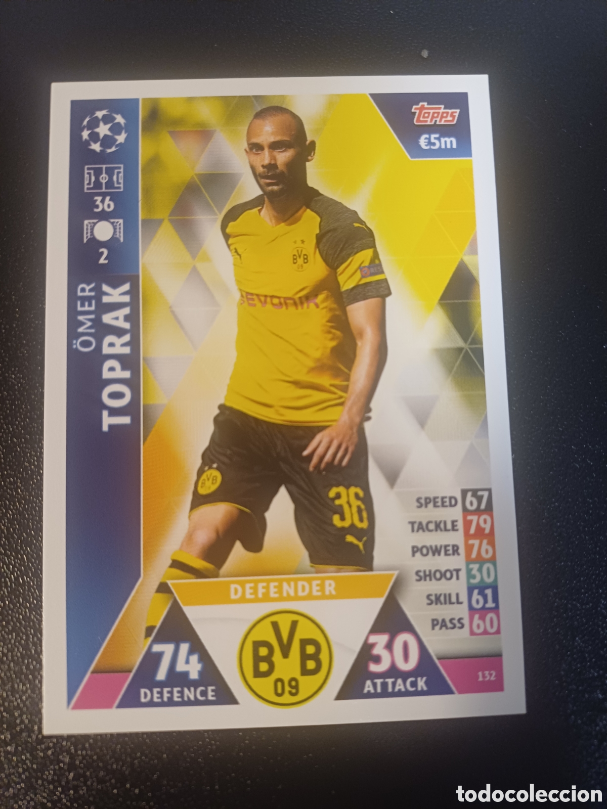 Trading Cards: #132 &Ouml;MER TOPRAK BORUSSIA DORTMUND TOPPS MATCH ATTAX 2018/19