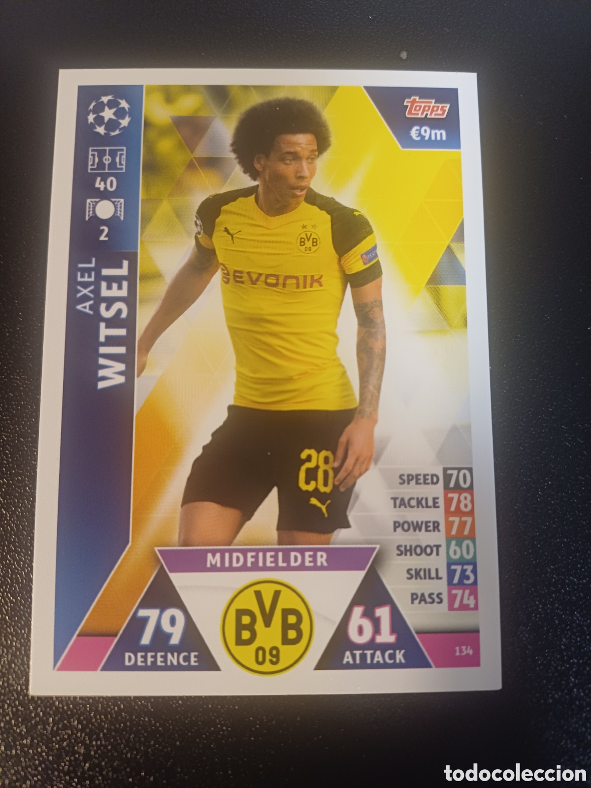 Trading Cards: #132 AXEL WITSEL BORUSSIA DORTMUND TOPPS MATCH ATTAX 2018/19