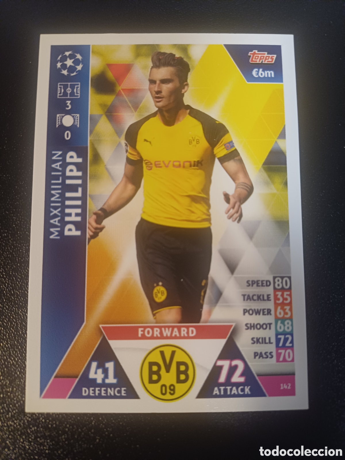 Trading Cards: #142 MAXIMILIAN PHILIPP BORUSSIA DORTMUND TOPPS MATCH ATTAX 2018/19