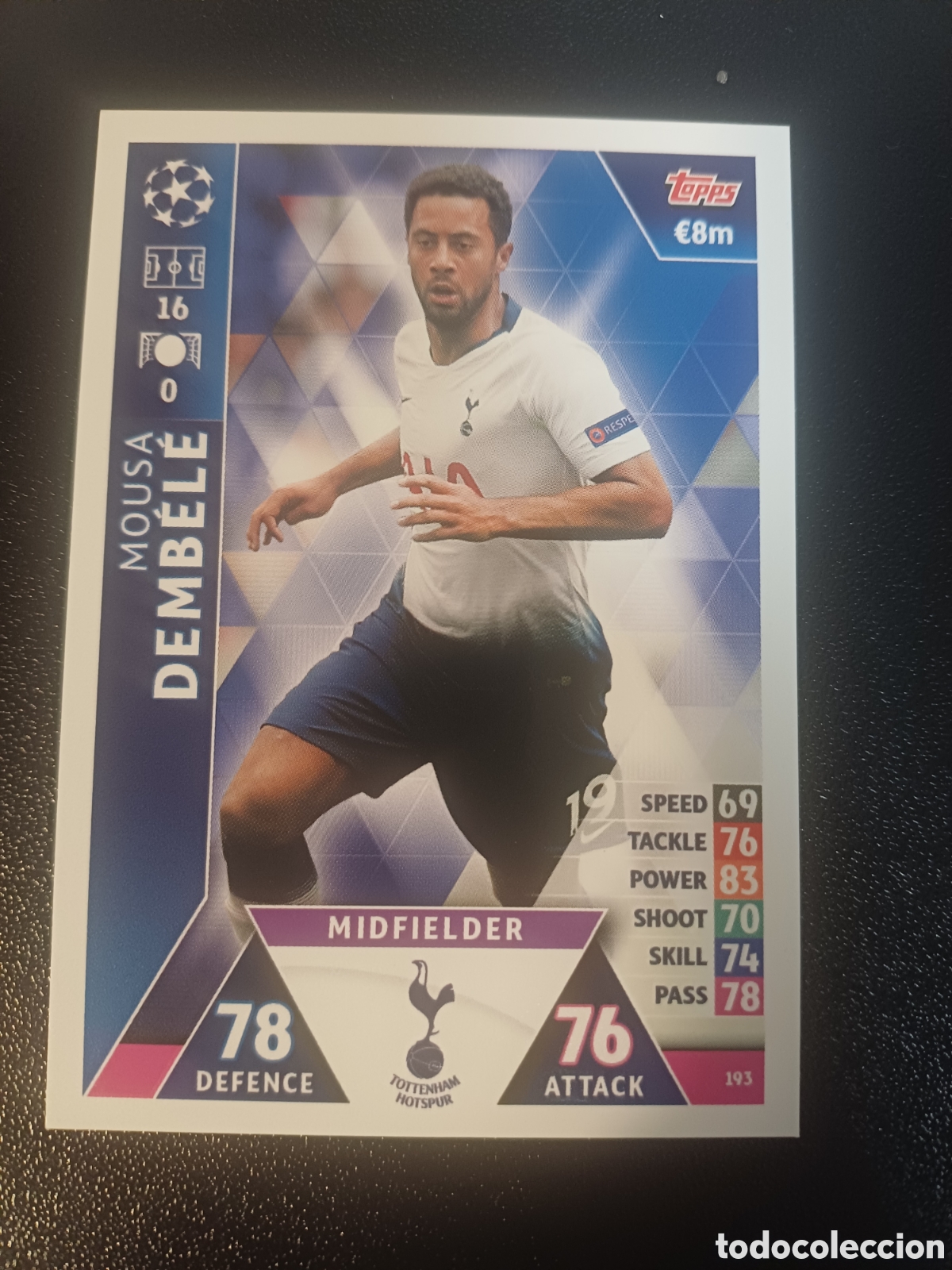 Trading Cards: #193 MOUSA DEMBELE TOTTENHAM HOTSPUR TOPPS MATCH ATTAX 2018/19