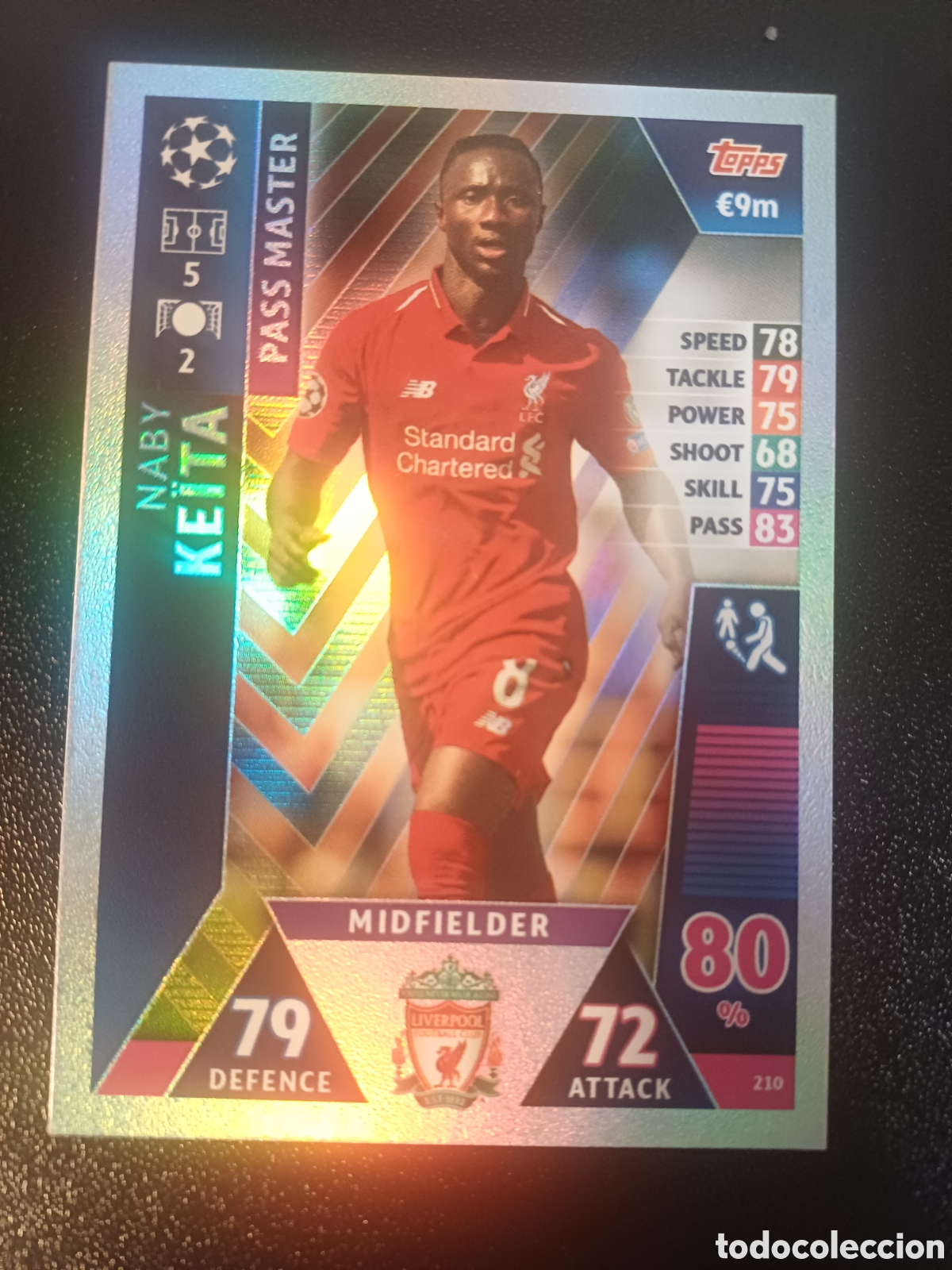 Trading Cards: #210 NABY KE&Iuml;TA PASS MASTER LIVERPOOL FC TOPPS MATCH ATTAX 2018/19