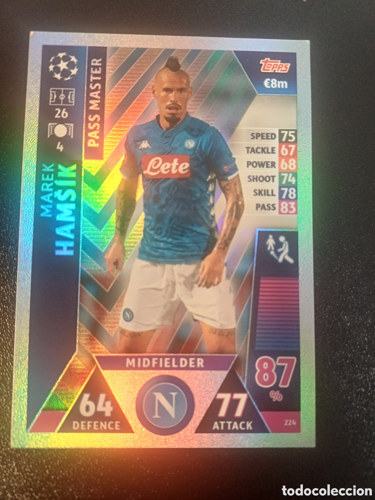 Trading Cards: #224 MAREK HAMSIK PASS MASTER SSC NAPOLI TOPPS MATCH ATTAX 2018/19