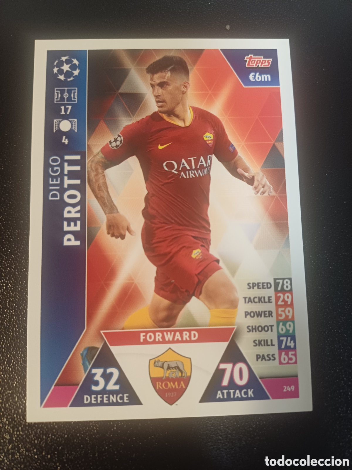 Trading Cards: #249 DIEGO PEROTTI AS ROMA TOPPS MATCH ATTAX 2018/19