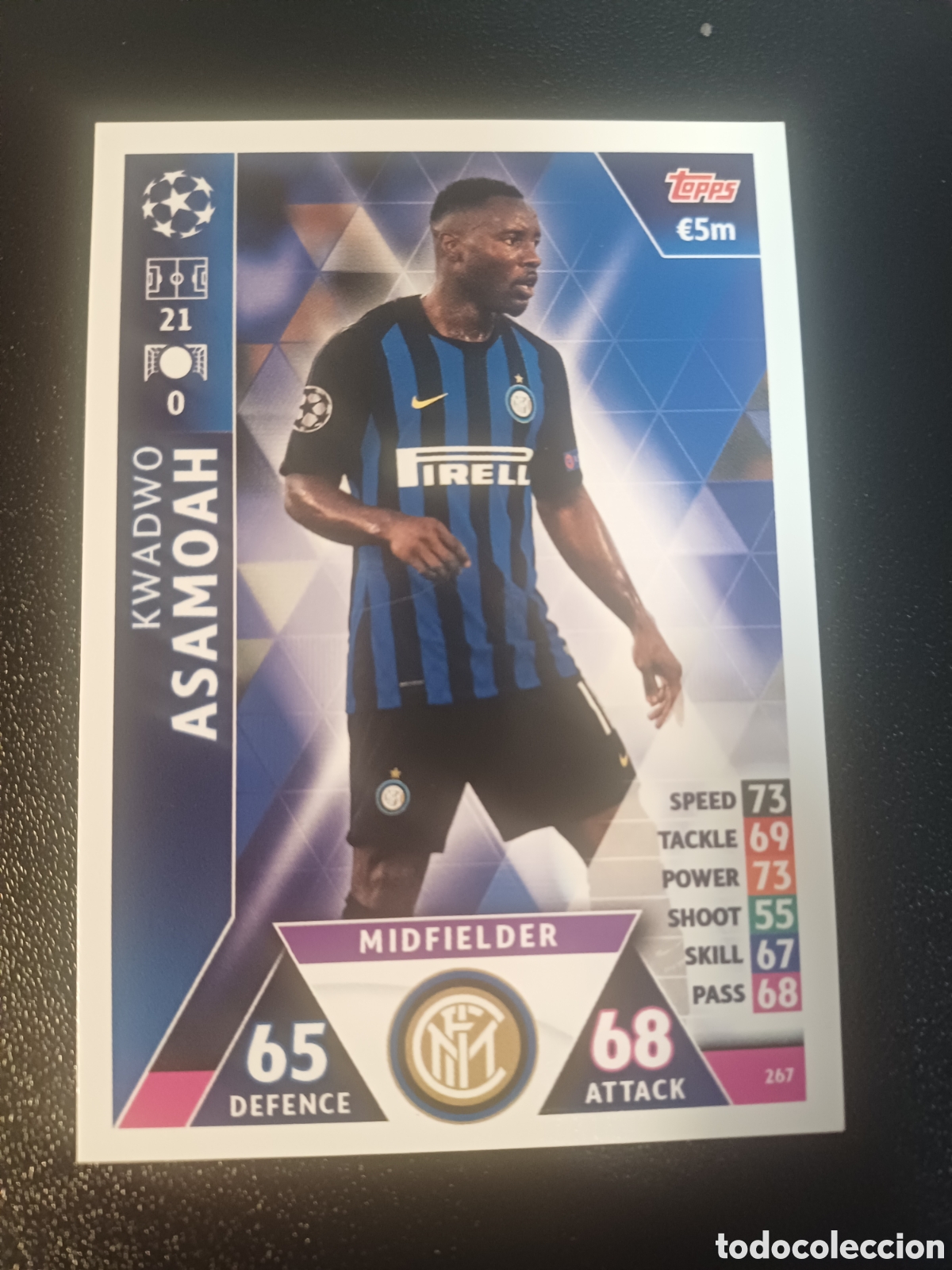 Trading Cards: #267 KWADWO ASAMOAH FC INTERNAZIONALE MILANO TOPPS MATCH ATTAX 2018/19