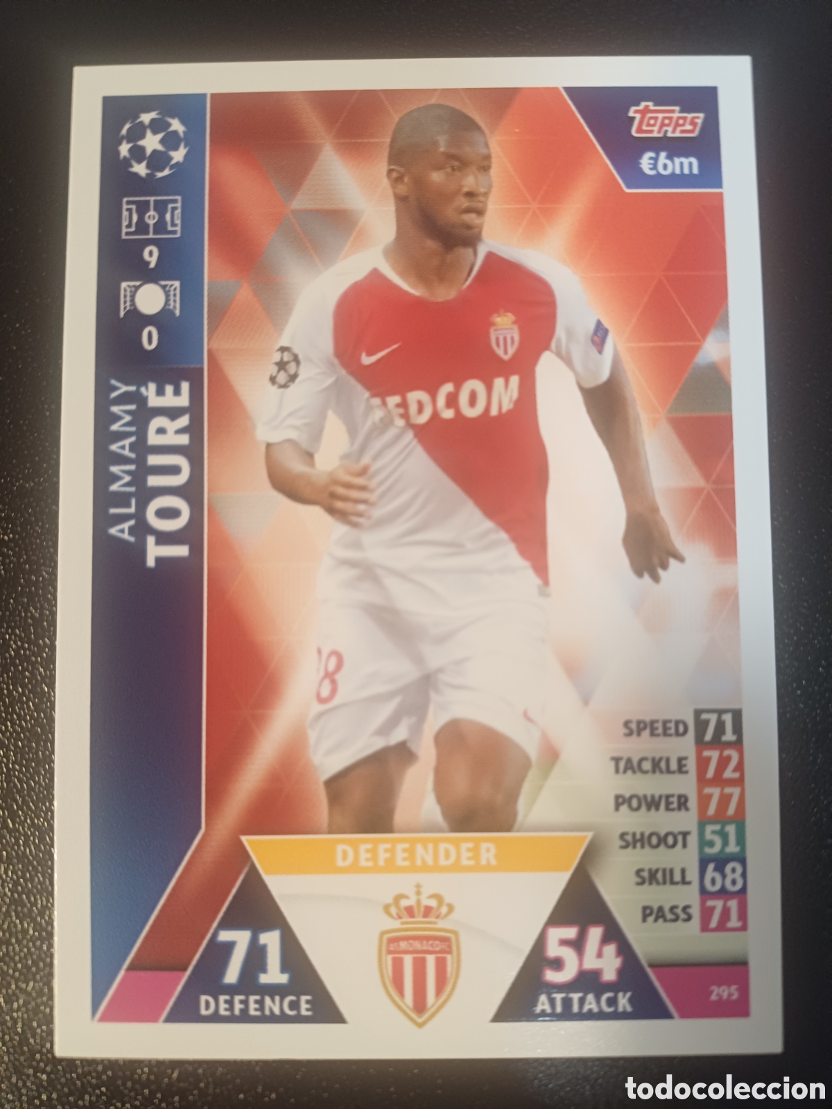 Trading Cards: #295 ALMAMY TOURE AS MONACO FC TOPPS MATCH ATTAX 2018/19
