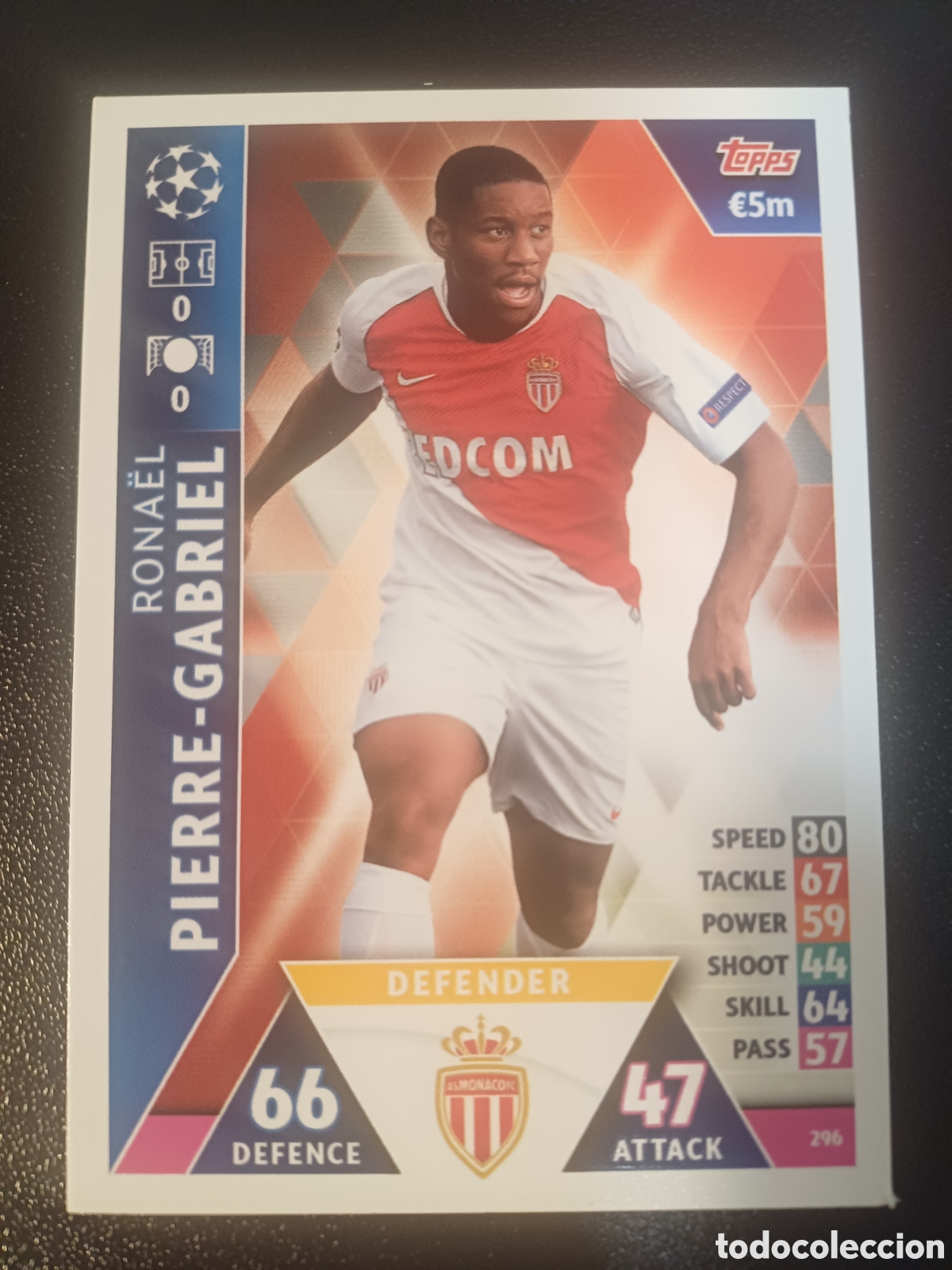 Trading Cards: #296 RONA&Euml;L PIERRE-GABRIEL AS MONACO FC TOPPS MATCH ATTAX 2018/19
