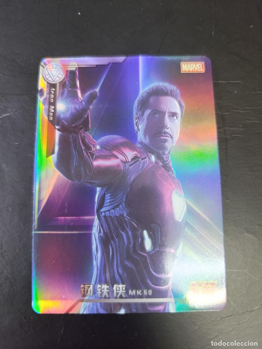 Trading Cards: CARD METALIZADA MARVEL AVENGERS IRON MAN (SR / MK-50 / MW-011. NO PANINI. COLECCION CHINA