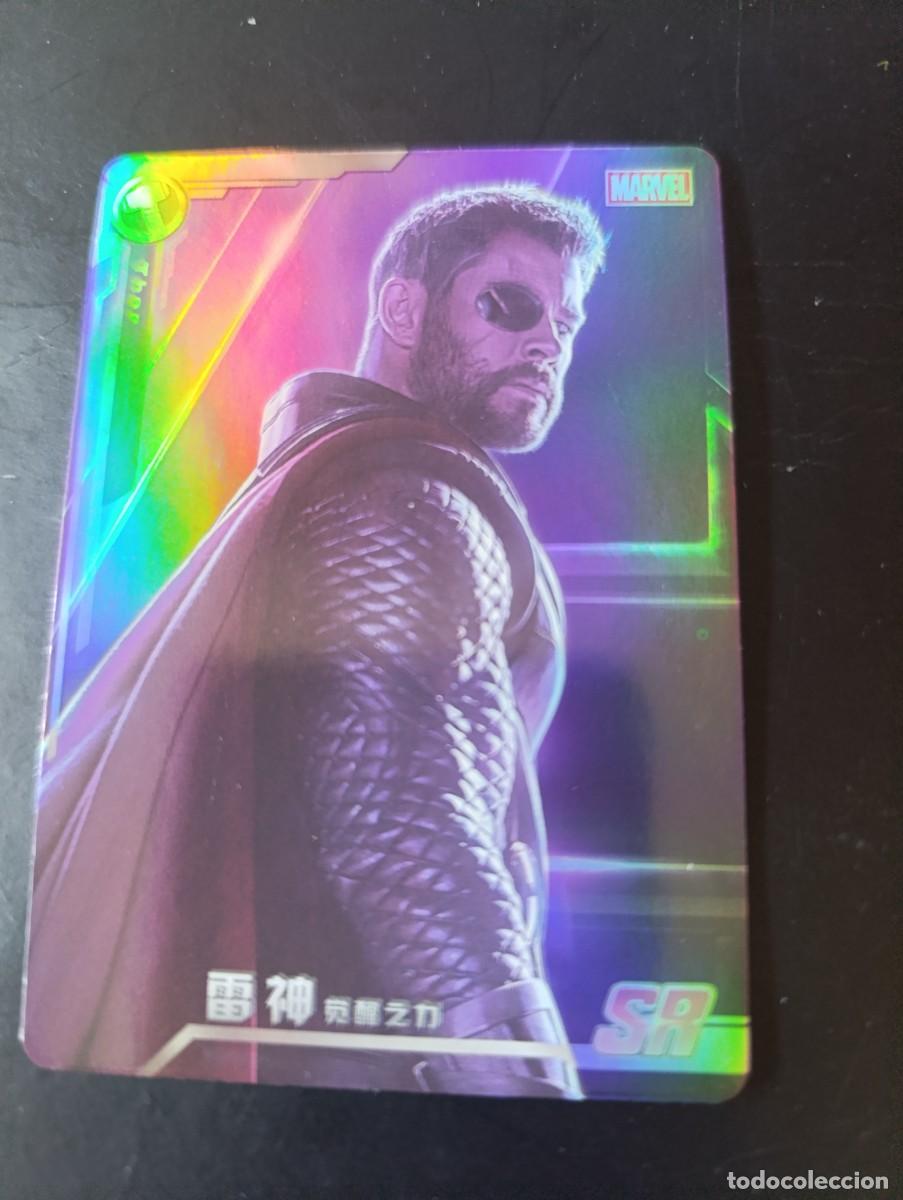 Trading Cards: CARD METALIZADA MARVEL AVENGERS THOR (SR / MW-013. NO PANINI. COLECCION CHINA