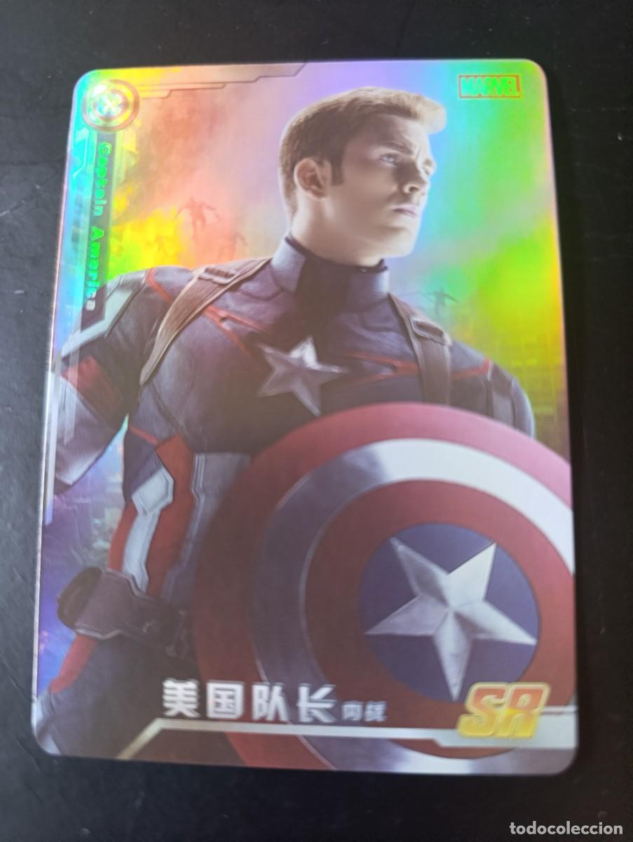 Trading Cards: CARD METALIZADA MARVEL AVENGERS CAPITAN AMERICANA (SR / MW-014. NO PANINI. COLECCION CHINA