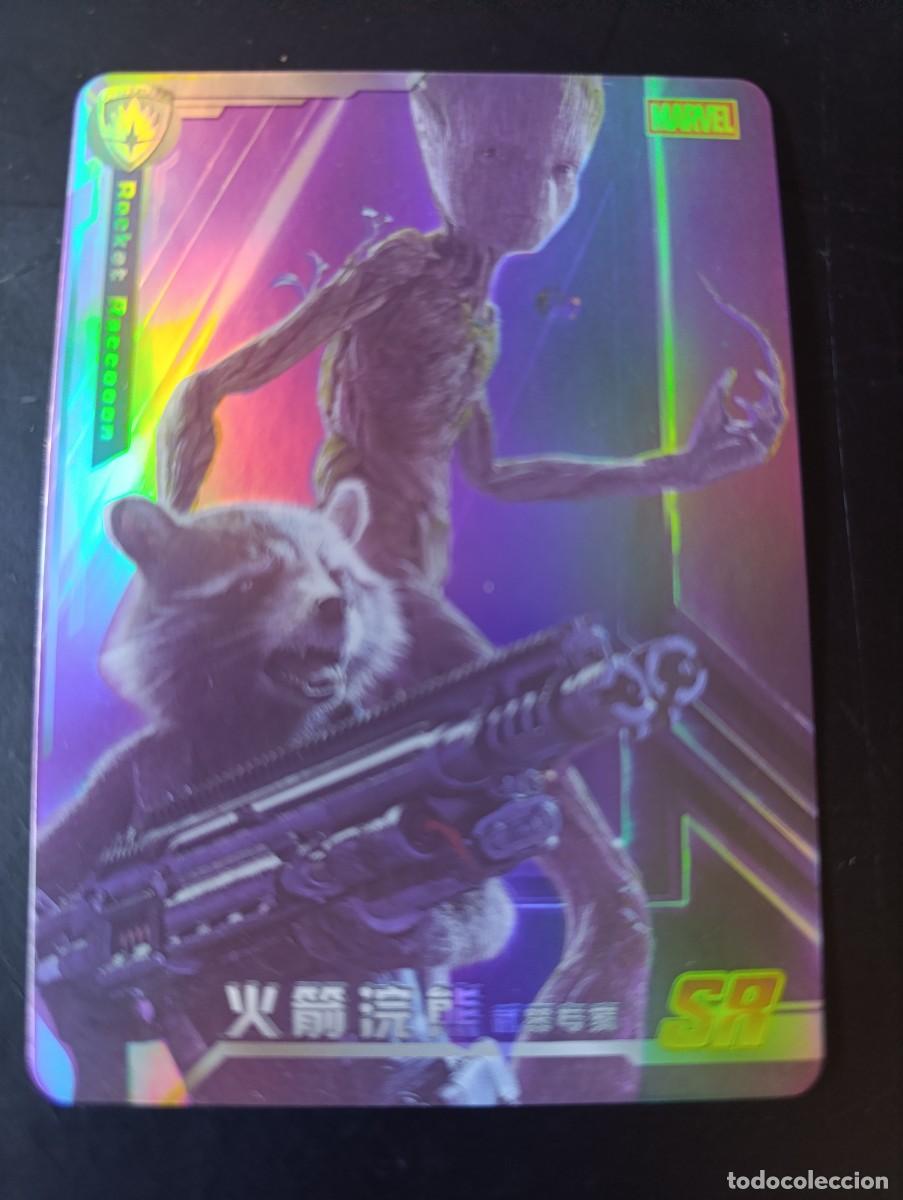 Sammelkarten: CARD METALIZADA MARVEL AVENGERS ROCKET RACCOON (SR / MW-023). NO PANINI. COLECCION CHINA