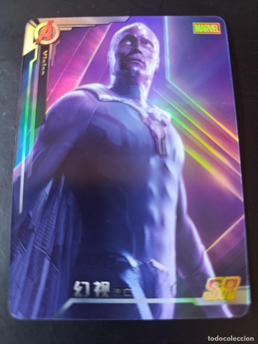 Trading Cards: CARD METALIZADA MARVEL AVENGERS VISION (SR / MW-026). NO PANINI. COLECCION CHINA