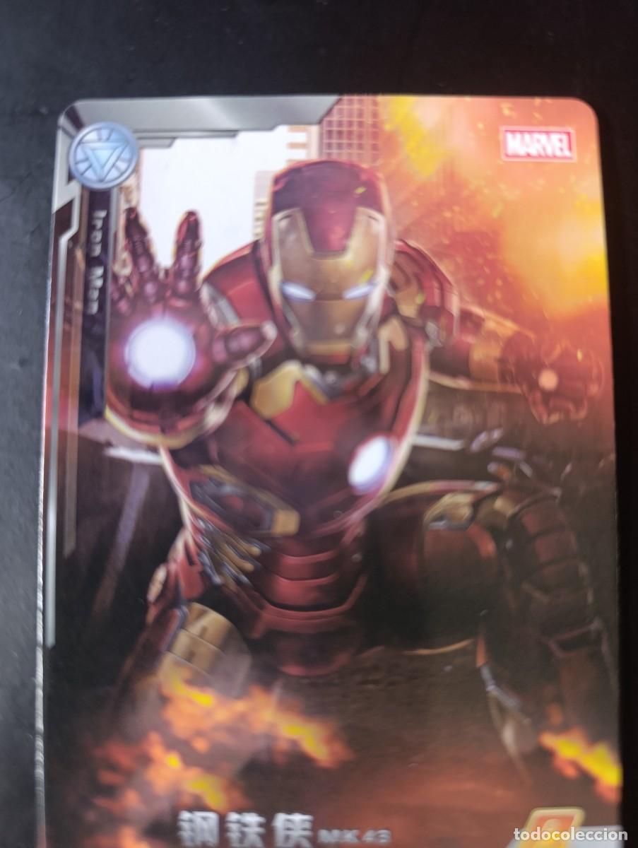Trading Cards: CARD METALIZADA MARVEL AVENGERS IRON MAN (A / MK 43 /MW-037). NO PANINI. COLECCION CHINA