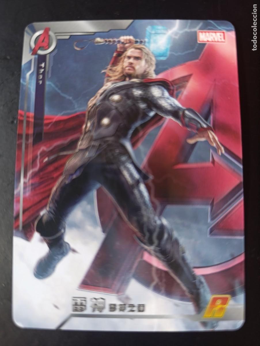 Trading Cards: CARD METALIZADA MARVEL AVENGERS THOR (A / MW-038). NO PANINI. COLECCION CHINA