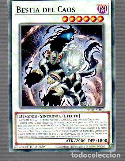 Trading Cards: CROMO DE KONAMI YU GI OH BESTIA DEL CAOS 1&ordm; EDICI&Oacute;N DEL A&Ntilde;O 2020
