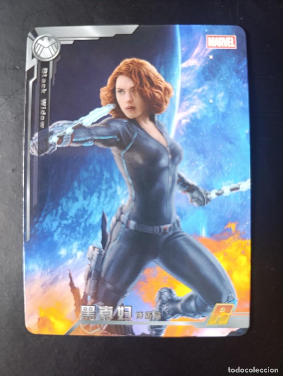Cartes &agrave; &Eacute;changer: CARD METALIZADA MARVEL AVENGERS VIUDA NEGRA / BLACK WIDOW (A / MW-043). NO PANINI. COLECCION CHINA