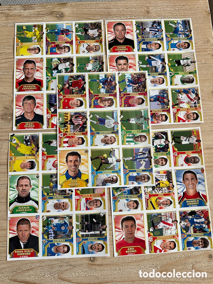 Trading Cards: MERCADO INVIERNO 5 LAMINAS COMPLETAS (45 CROMOS) LIGA ESTE 2011-12 11 12