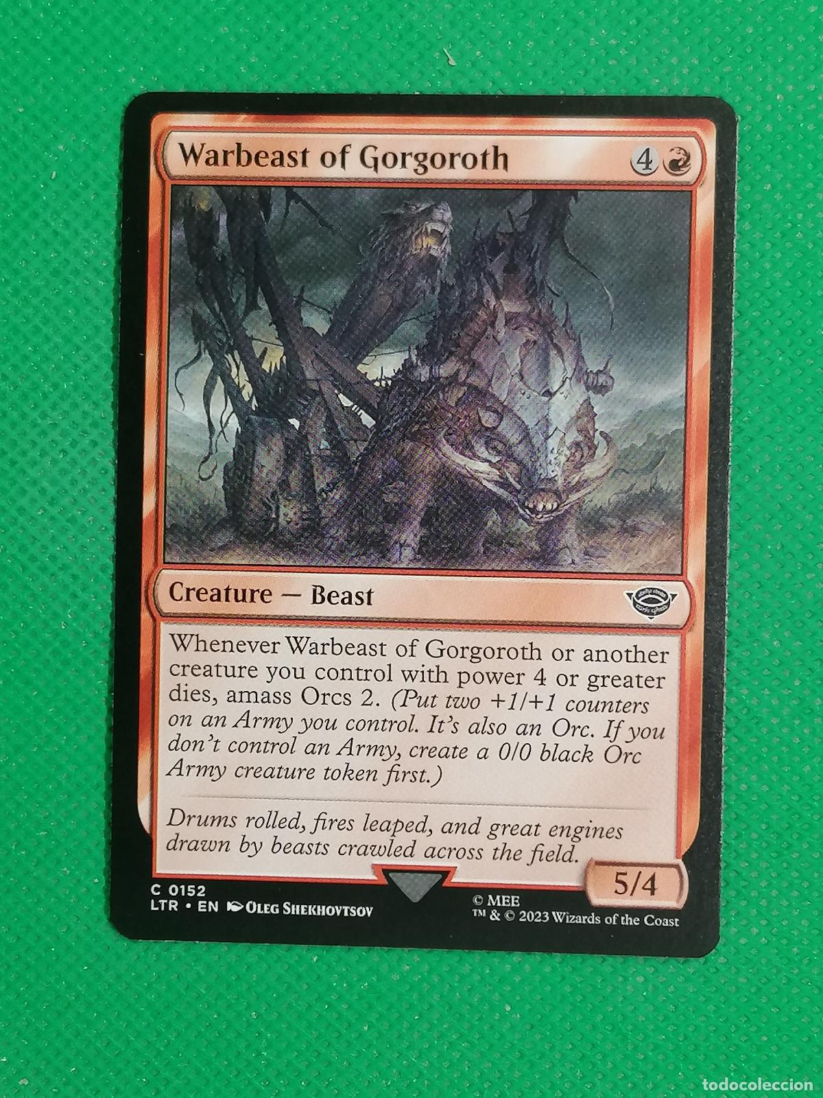 Trading Cards: 152 WARBEAST OF GORGOROTH ENGLISH ⚽ WIZARD OF THE COAST 2023 MAGIC THE GATHERING ⚽