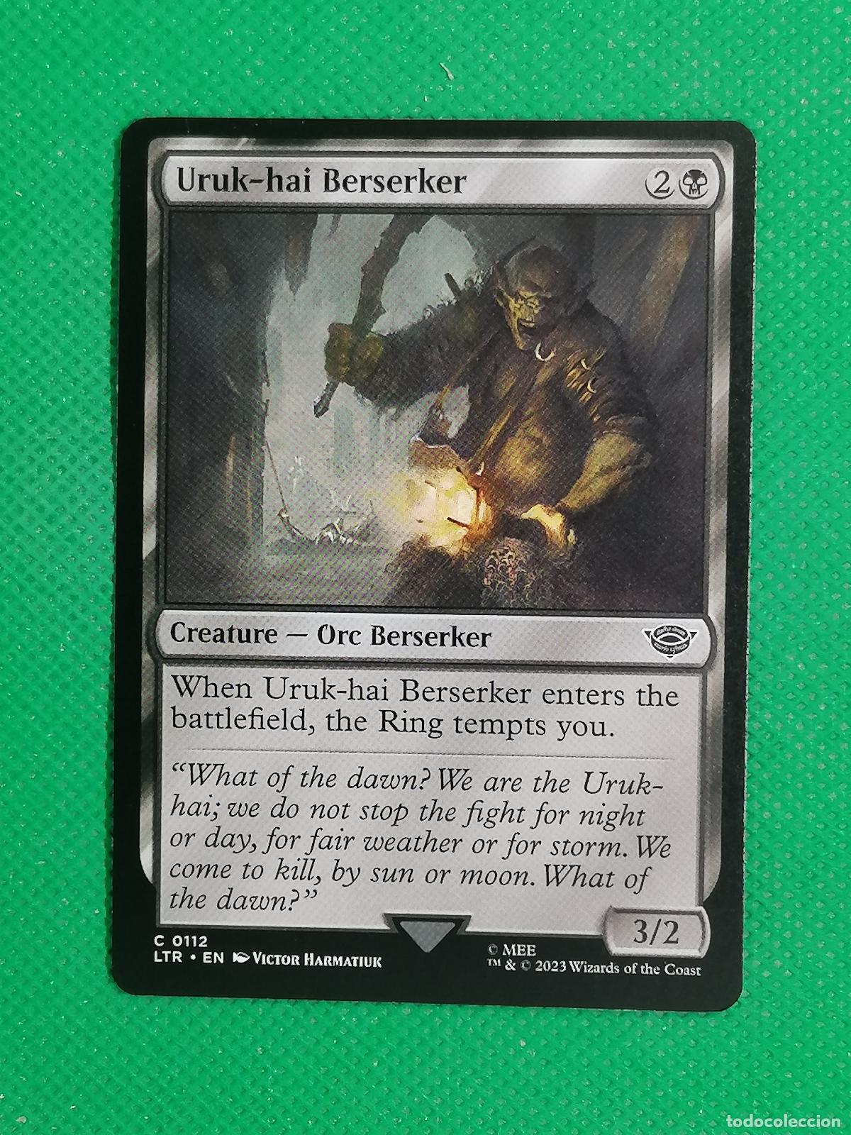 Trading Cards: 112 URUK HAI BERSERKER ENGLISH ⚽ WIZARD OF THE COAST 2023 MAGIC THE GATHERING ⚽