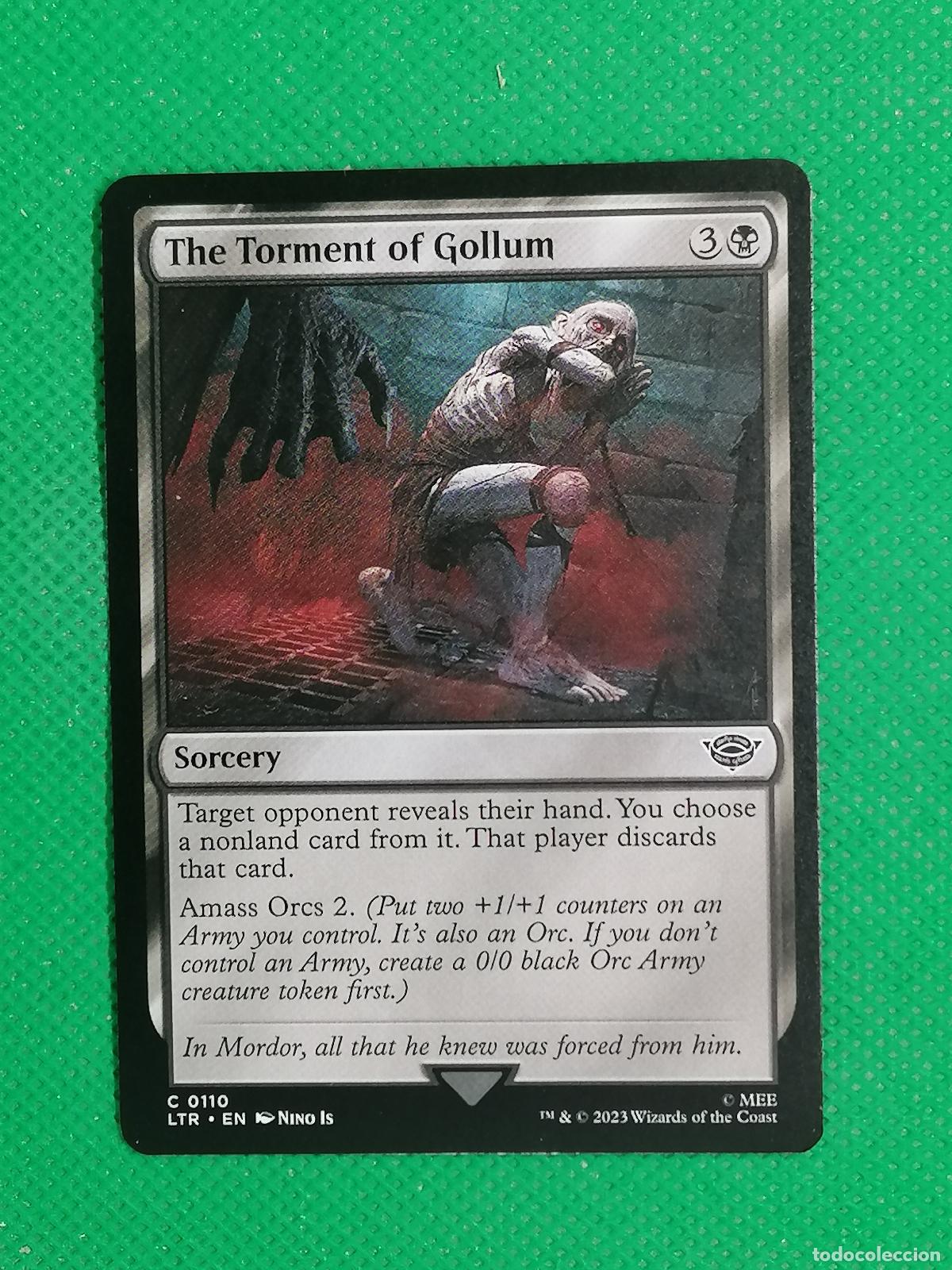 Trading Cards: 110 THE TORMENT OF GOLLUM ENGLISH ⚽ WIZARD OF THE COAST 2023 MAGIC THE GATHERING ⚽