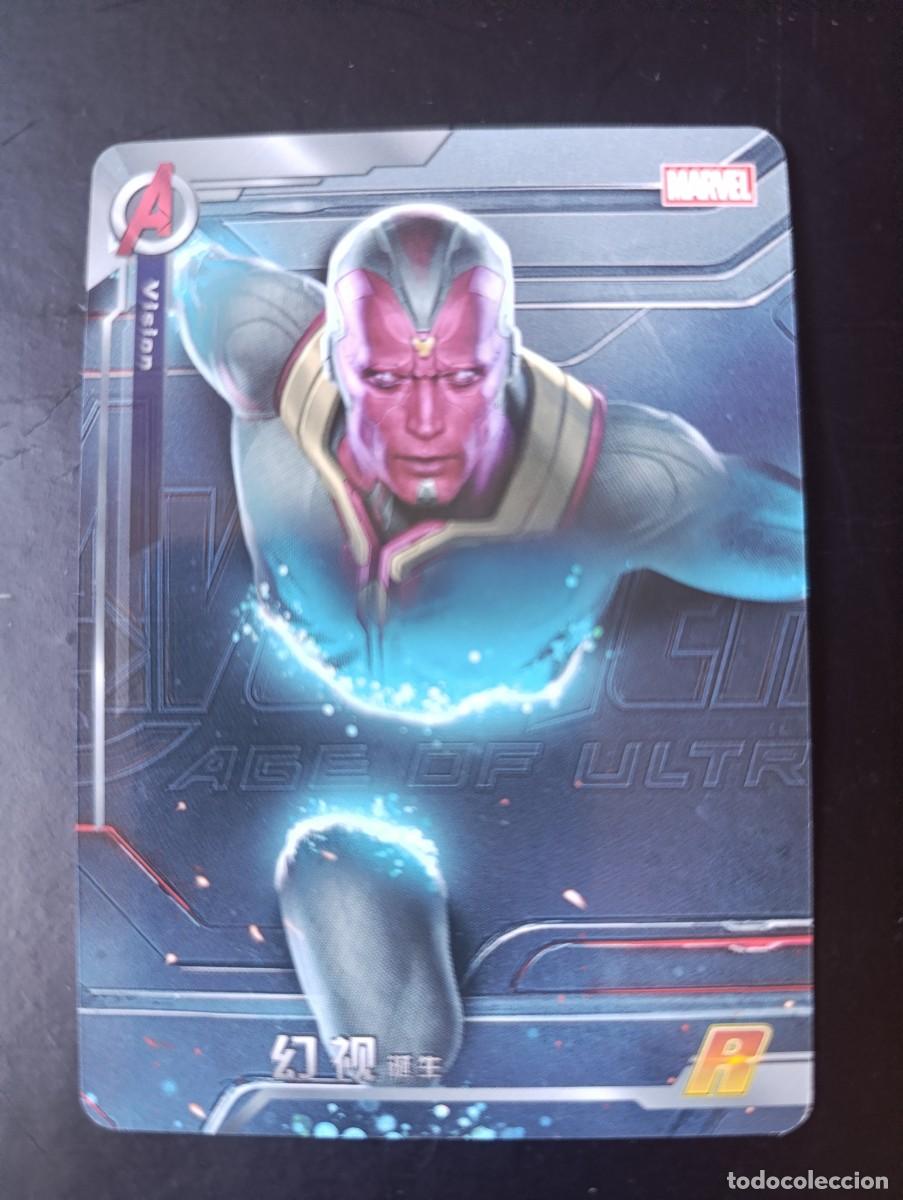 Figurine Collezionabili: CARD METALIZADA MARVEL AVENGERS VISION (A / MW-052). NO PANINI. COLECCION CHINA