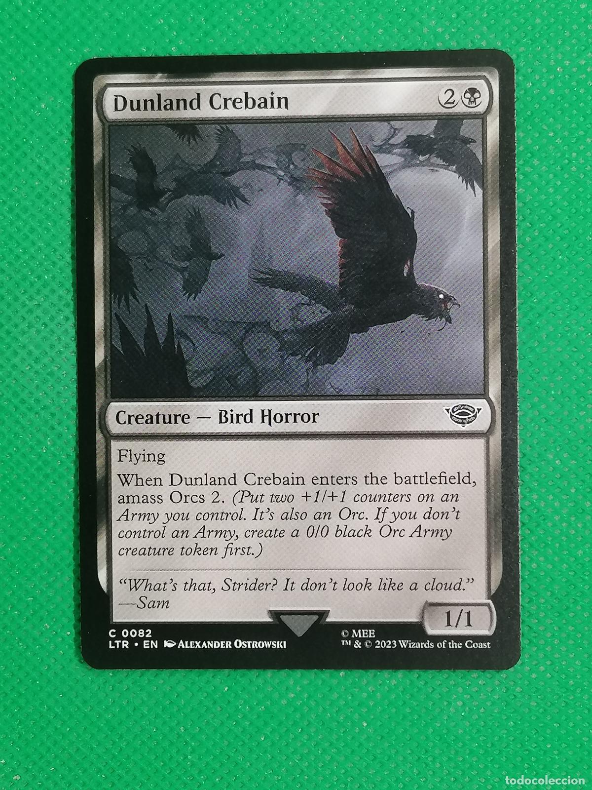 Trading Cards: 082 DUNLAND CREBAIN ENGLISH ⚽ WIZARD OF THE COAST 2023 MAGIC THE GATHERING ⚽