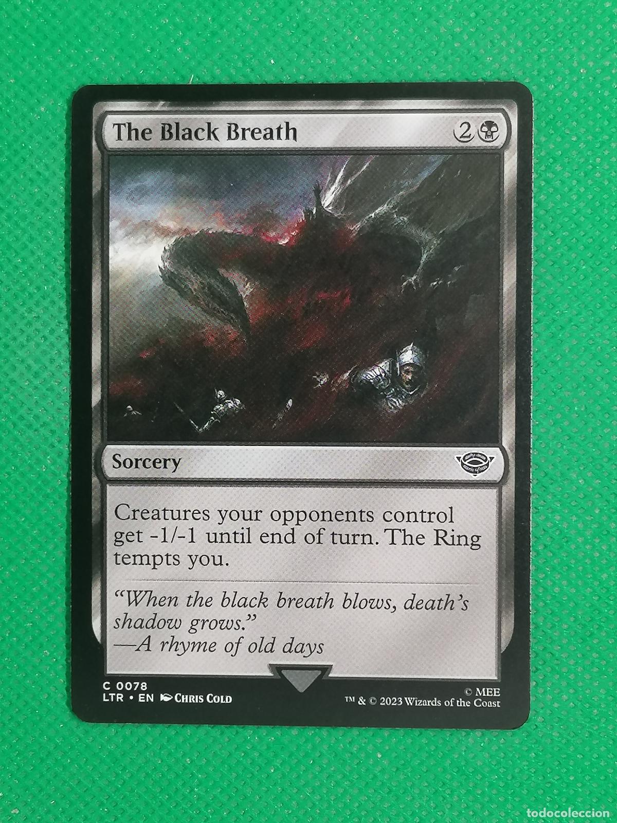 Trading Cards: 078 THE BLACK BREATH ENGLISH ⚽ WIZARD OF THE COAST 2023 MAGIC THE GATHERING ⚽