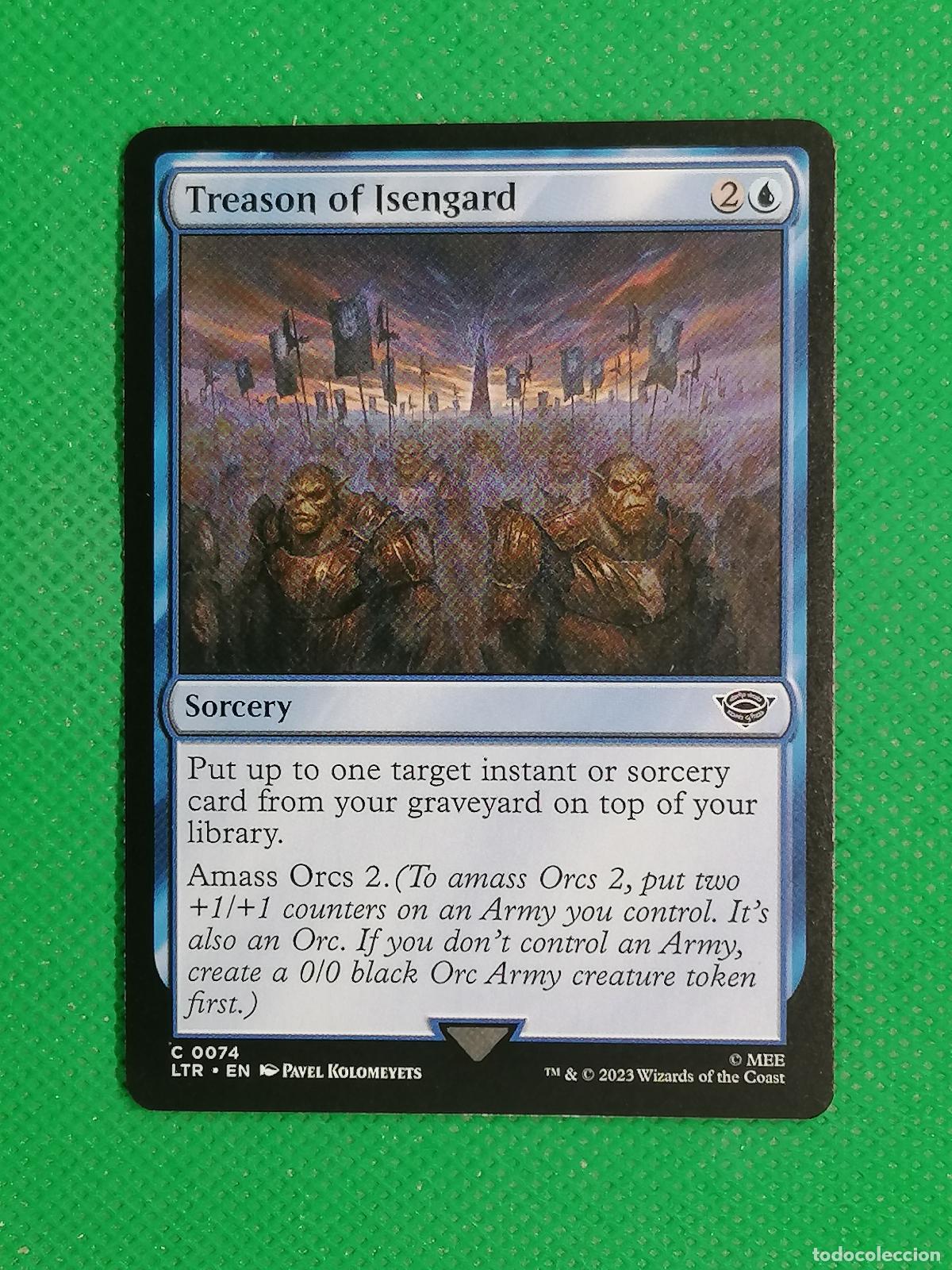 Trading Cards: 074 TREASEN OF ISENGARD ENGLISH ⚽ WIZARD OF THE COAST 2023 MAGIC THE GATHERING ⚽