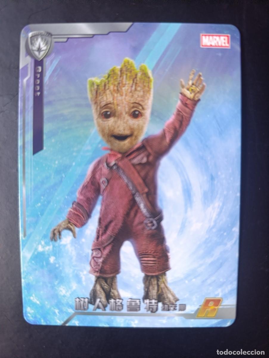 Sammelkarten: CARD METALIZADA MARVEL AVENGERS GROOT (A / MW-057). NO PANINI. COLECCION CHINA