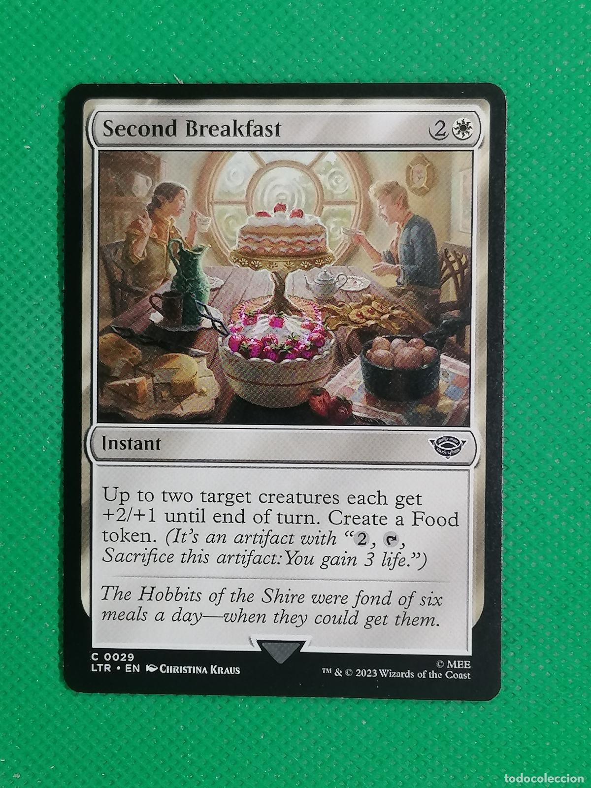 Trading Cards: 029 SECOND BREAKFAST ENGLISH ⚽ WIZARD OF THE COAST 2023 MAGIC THE GATHERING ⚽
