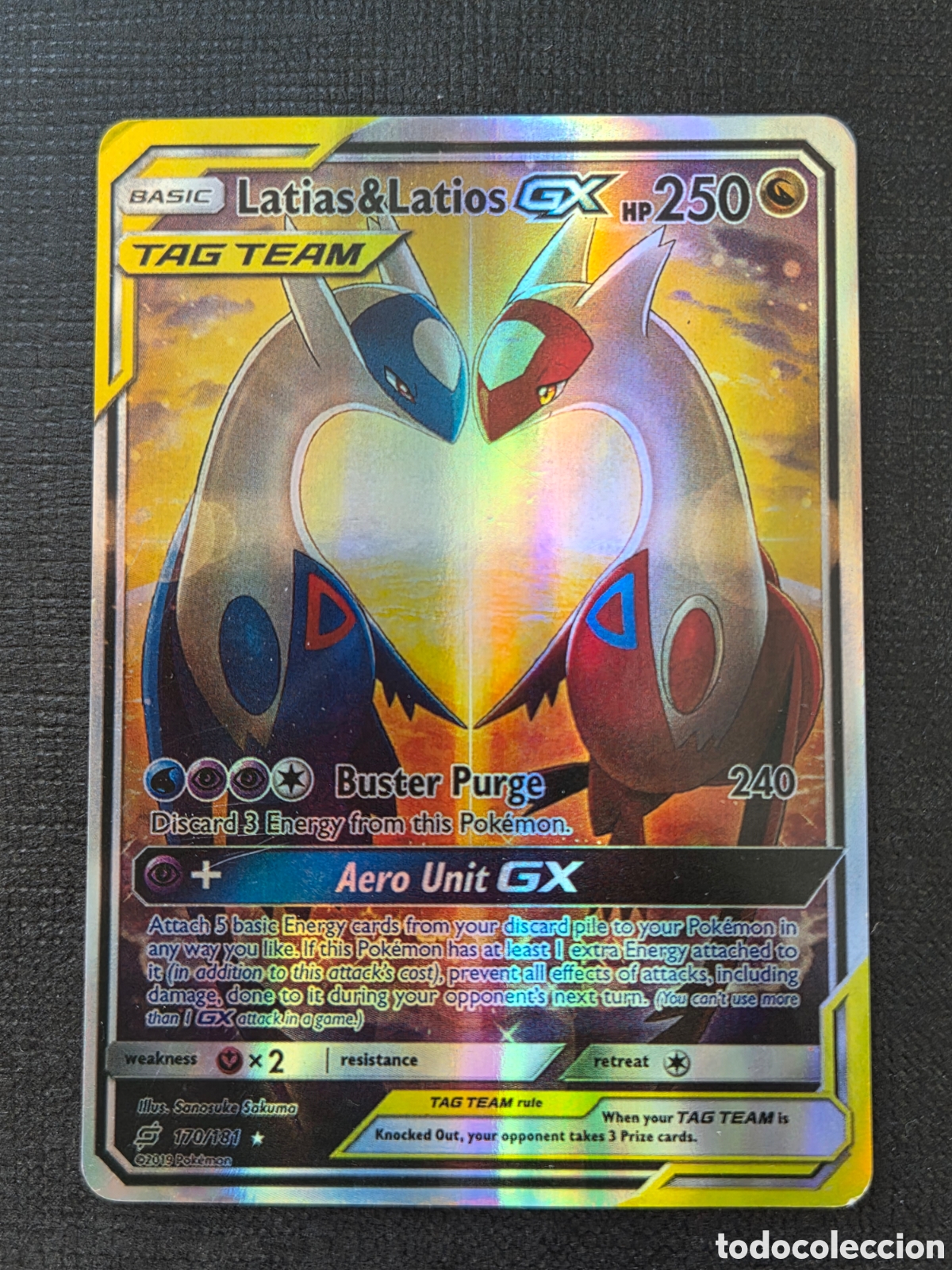 Trading Cards: CARTA POKEMON LATIA & LATIOS GX HP 250 Basic Tag Team