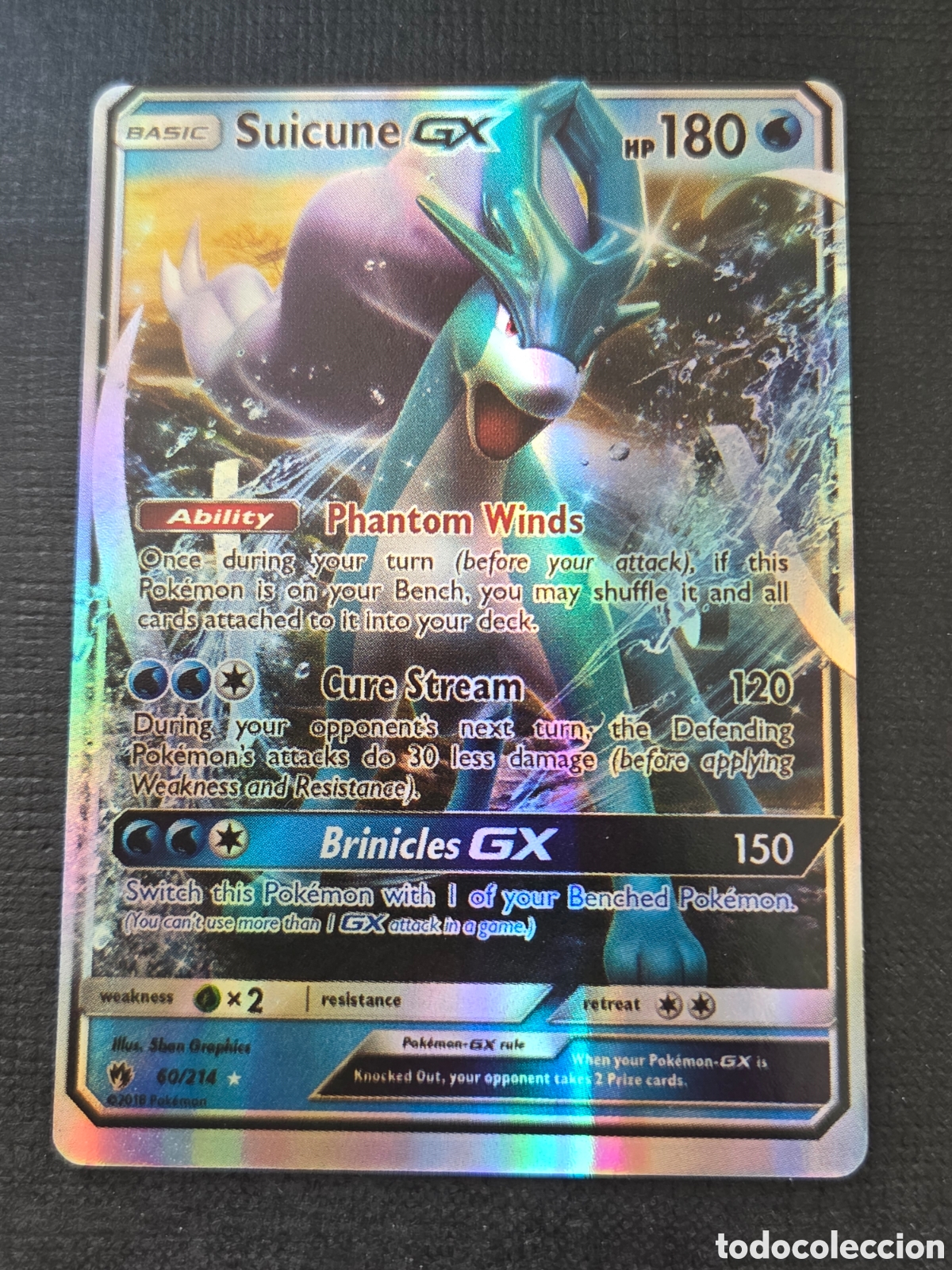 Trading Cards: CARTA POKEMON Basic SUICUNE GX HP 180